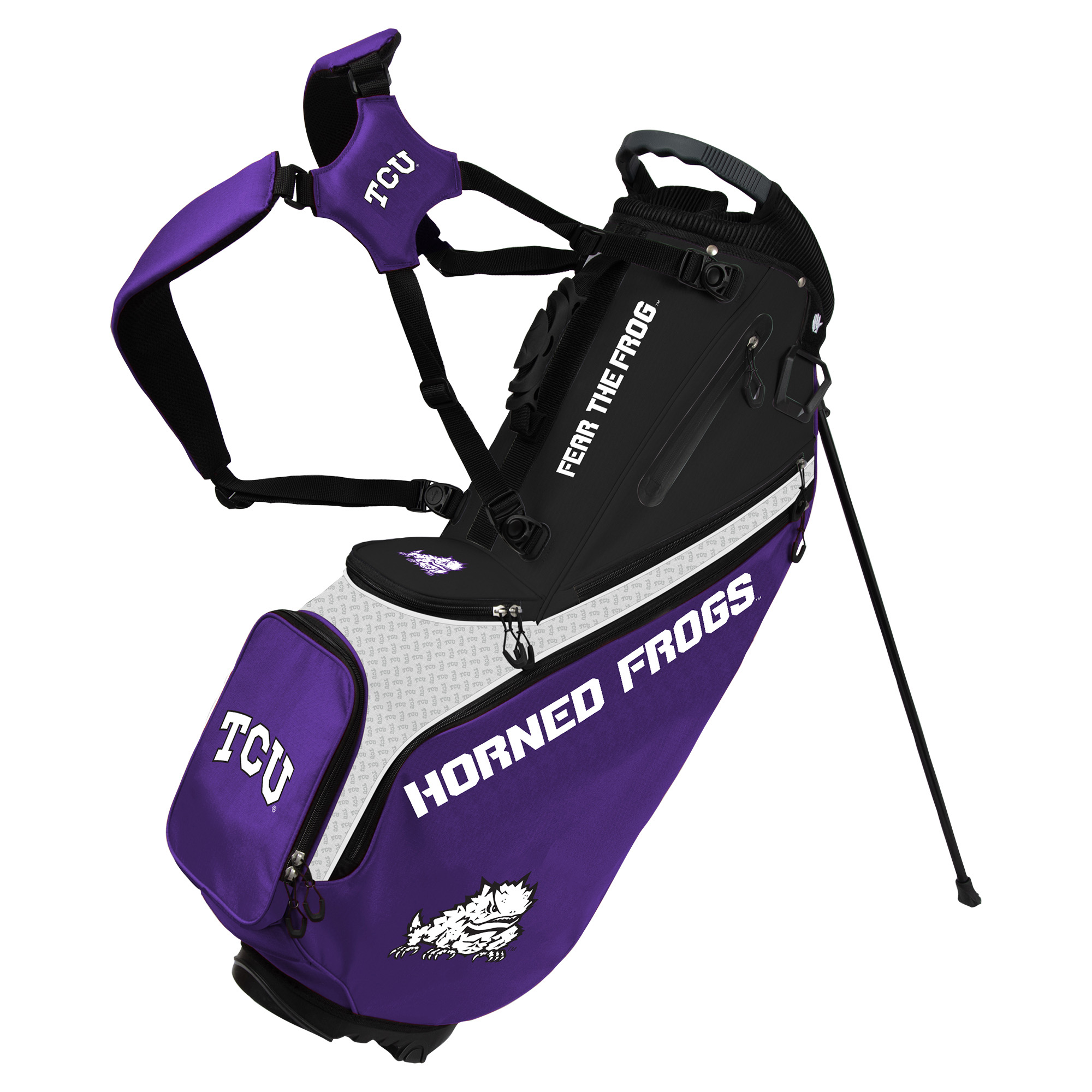 WinCraft TCU Horned Frogs Back Nine Stand Golf Bag WinCraft TCU Horned Frogs Back Nine Stand Golf Bag