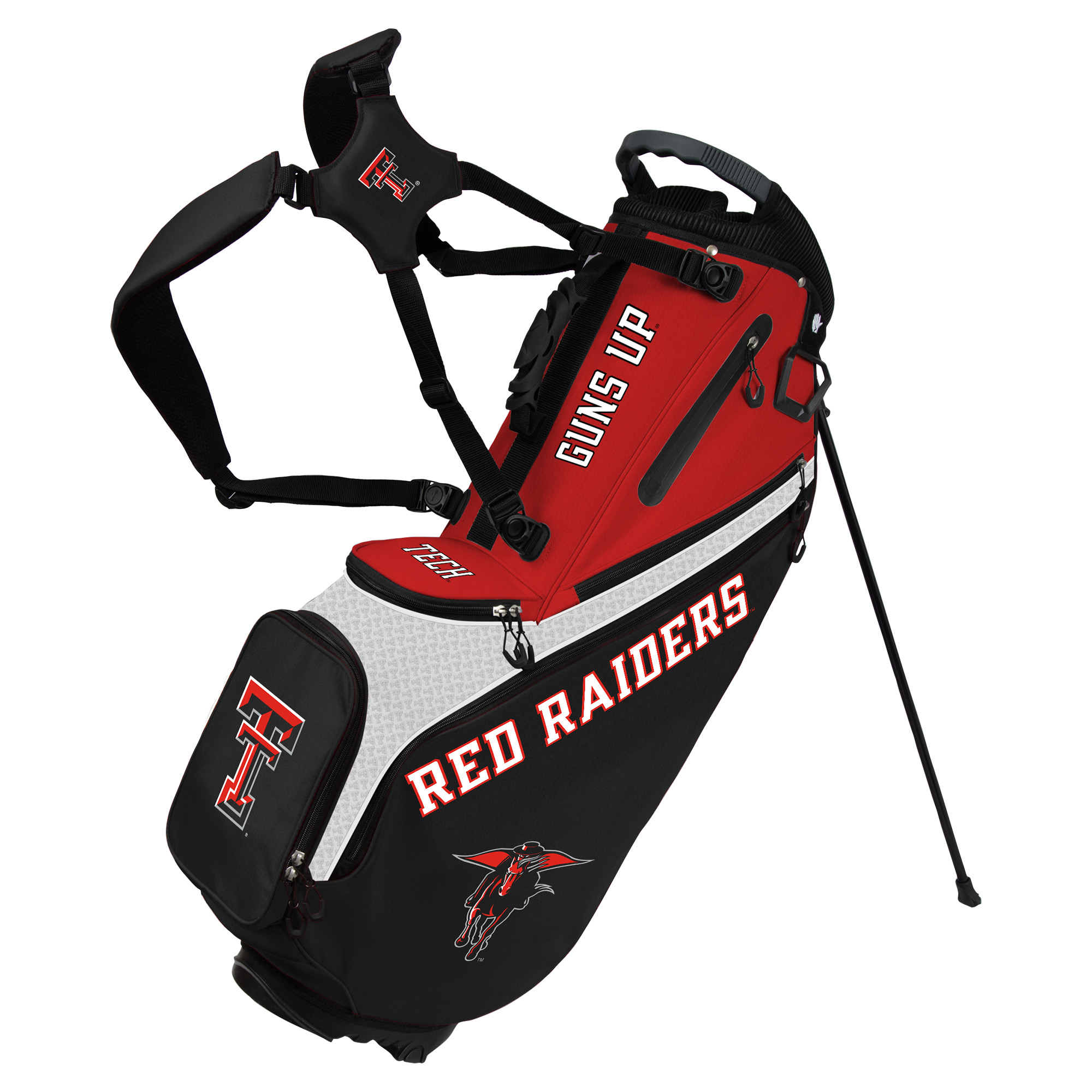 WinCraft Texas Tech Red Raiders Back Nine Stand Golf Bag WinCraft Texas Tech Red Raiders Back Nine Stand Golf Bag