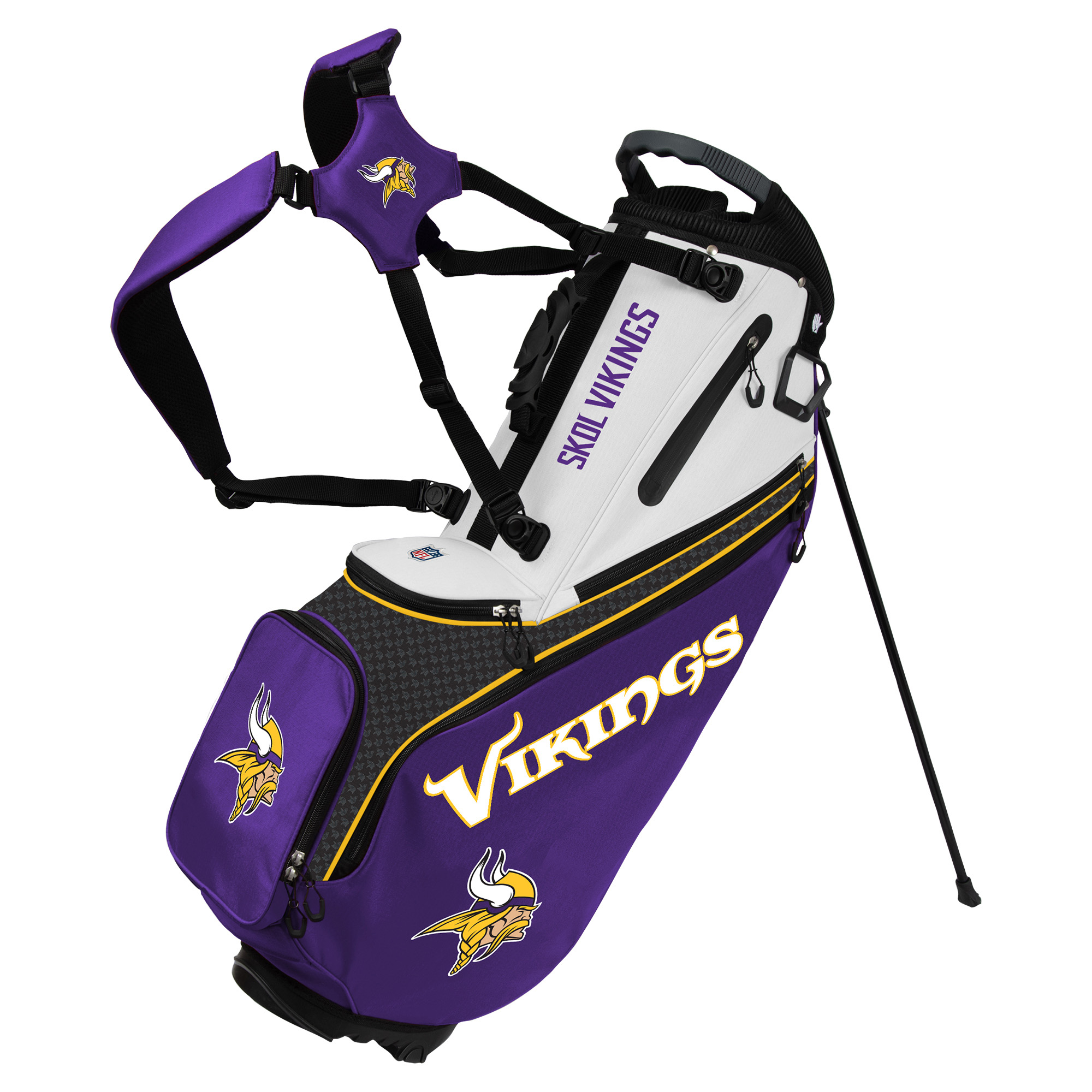 WinCraft Minnesota Vikings Back Nine Stand Golf Bag WinCraft Minnesota Vikings Back Nine Stand Golf Bag