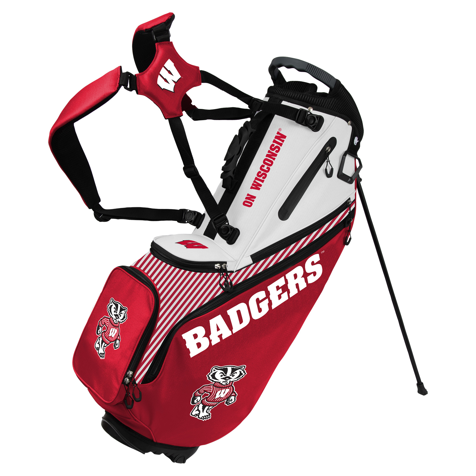 WinCraft Wisconsin Badgers Back Nine Stand Golf Bag WinCraft Wisconsin Badgers Back Nine Stand Golf Bag