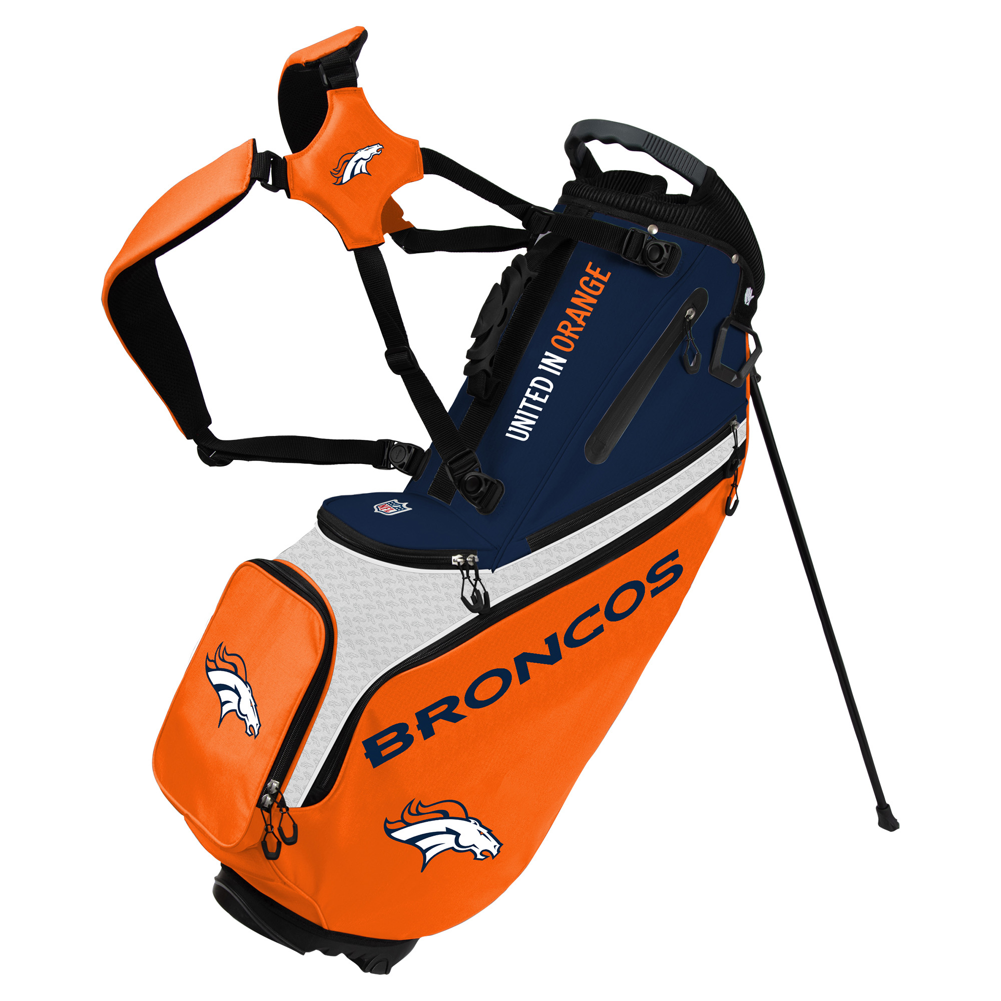 WinCraft Denver Broncos Back Nine Stand Golf Bag WinCraft Denver Broncos Back Nine Stand Golf Bag