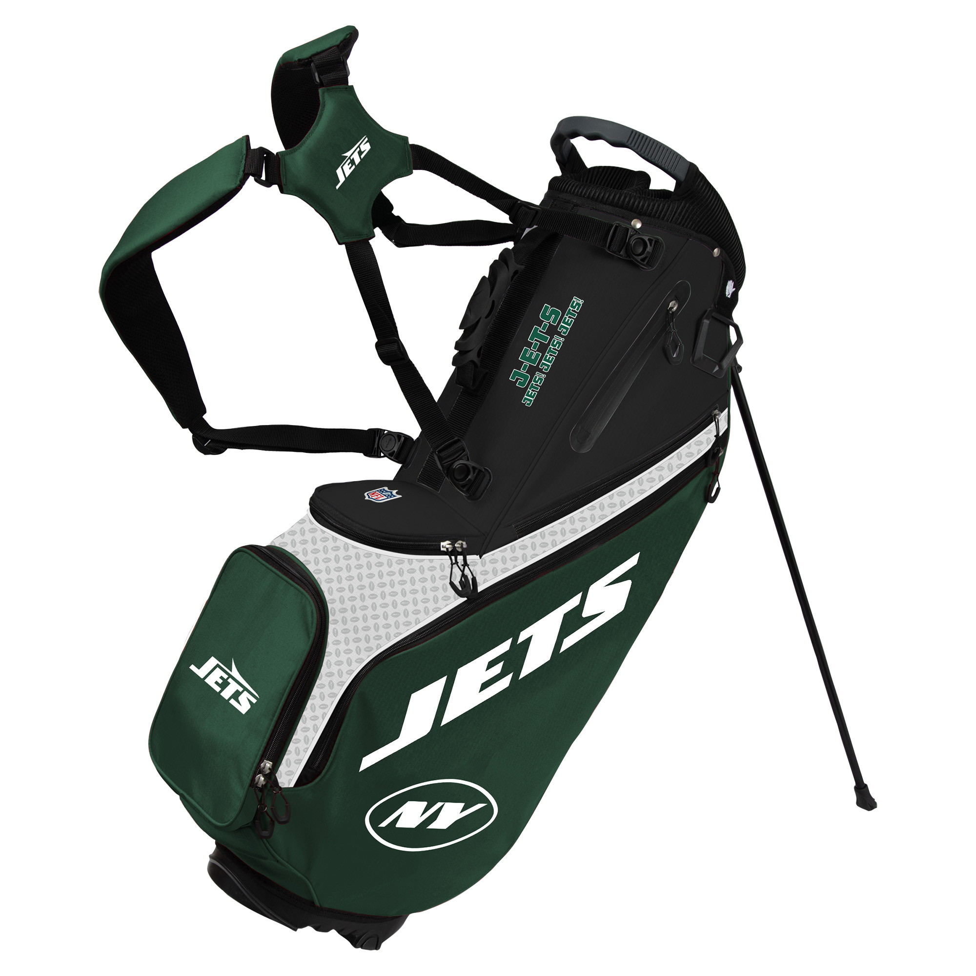 WinCraft New York Jets Back Nine Stand Golf Bag WinCraft New York Jets Back Nine Stand Golf Bag