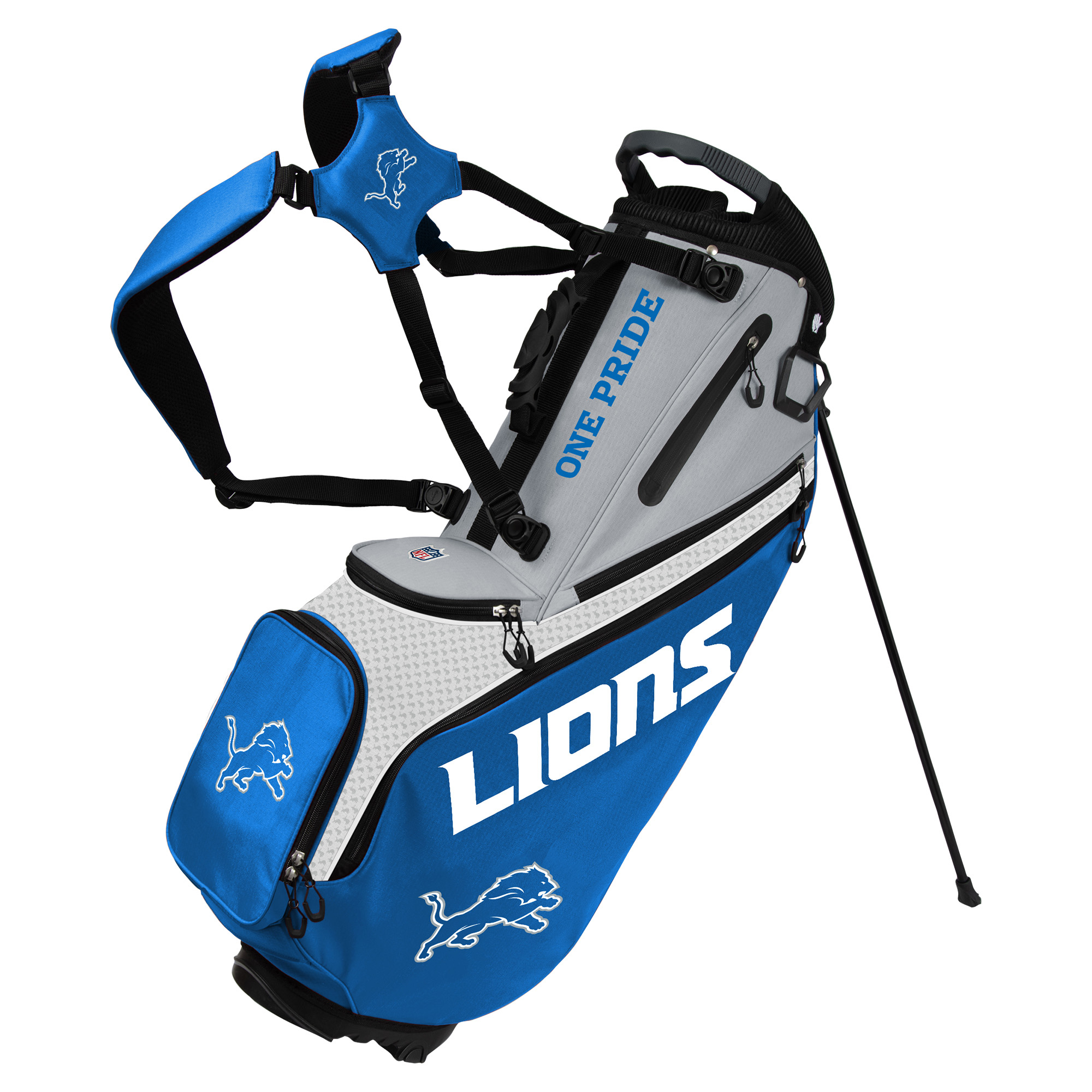 WinCraft Detroit Lions Back Nine Stand Golf Bag WinCraft Detroit Lions Back Nine Stand Golf Bag