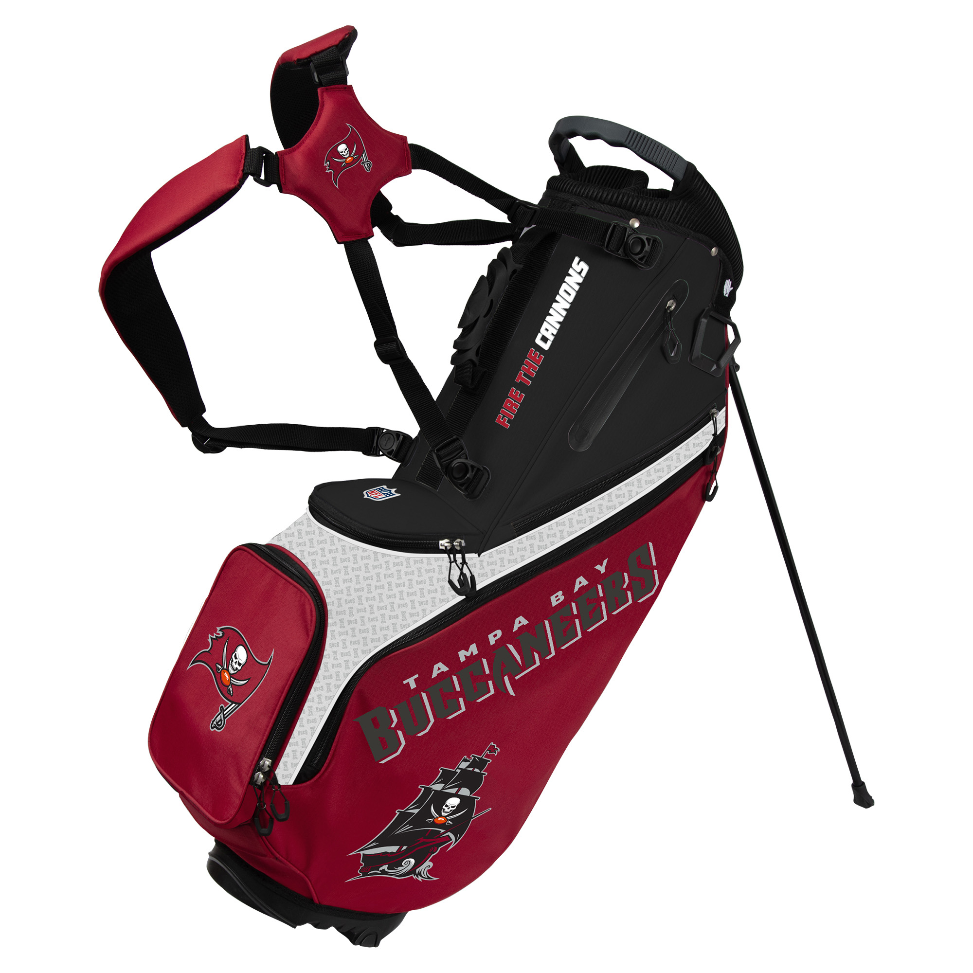 WinCraft Tampa Bay Buccaneers Back Nine Stand Golf Bag WinCraft Tampa Bay Buccaneers Back Nine Stand Golf Bag