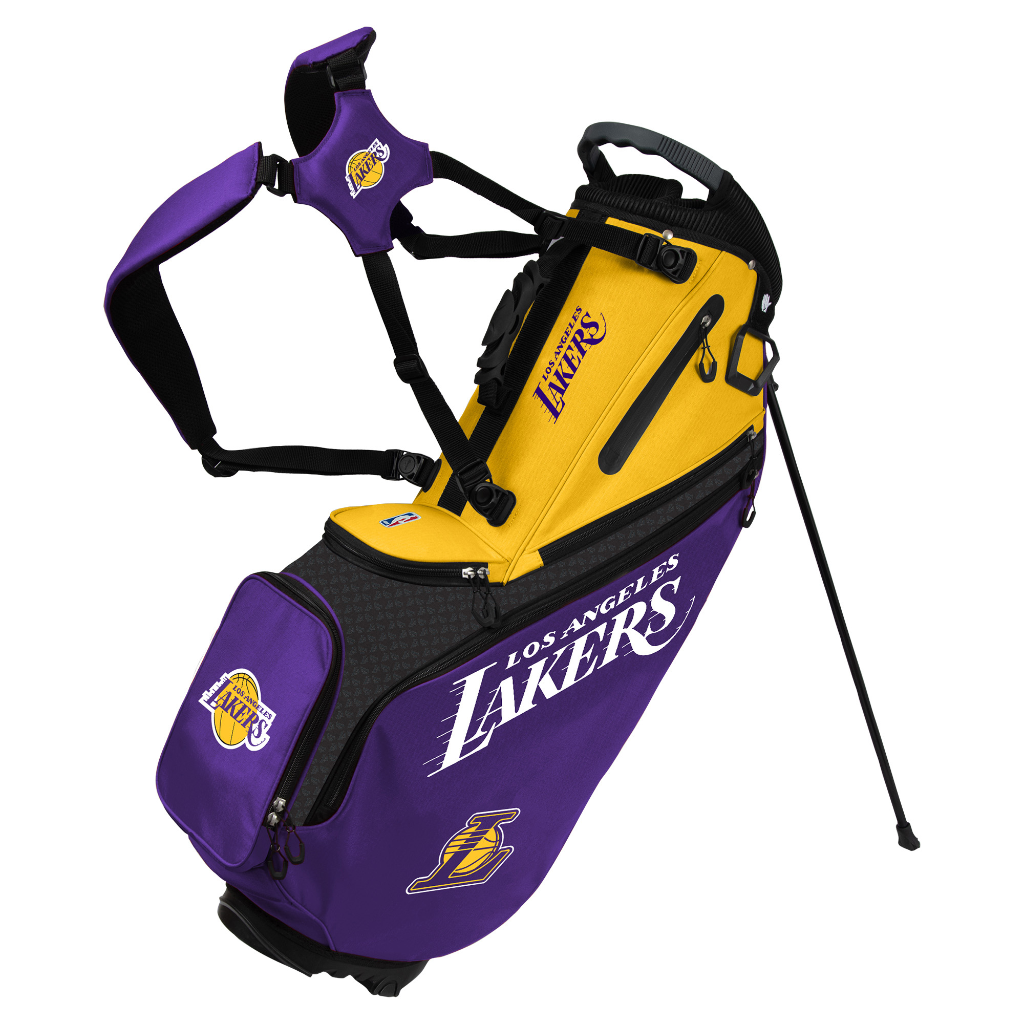 WinCraft Los Angeles Lakers Back Nine Stand Golf Bag WinCraft Los Angeles Lakers Back Nine Stand Golf Bag
