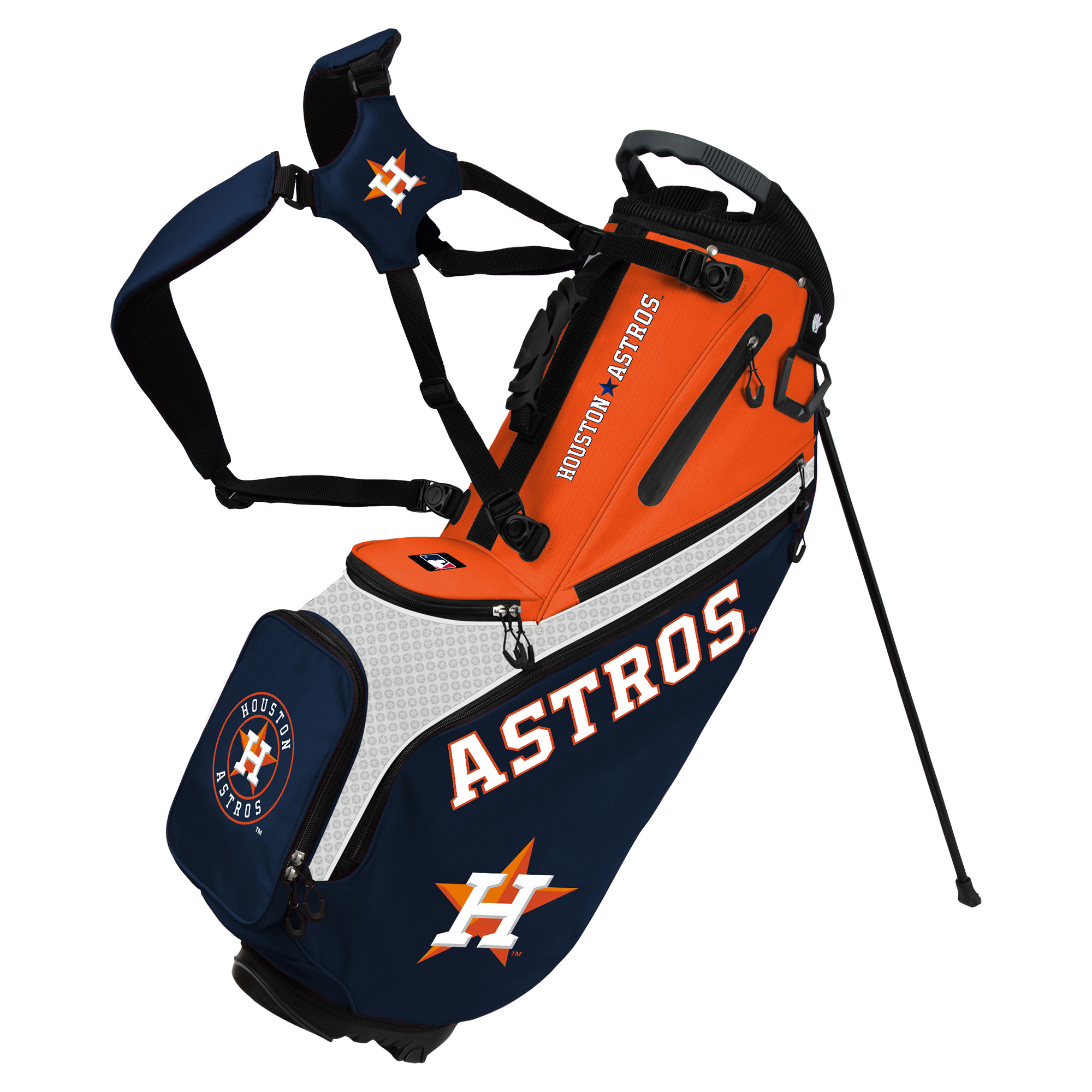 WinCraft Houston Astros Back Nine Stand Golf Bag WinCraft Houston Astros Back Nine Stand Golf Bag