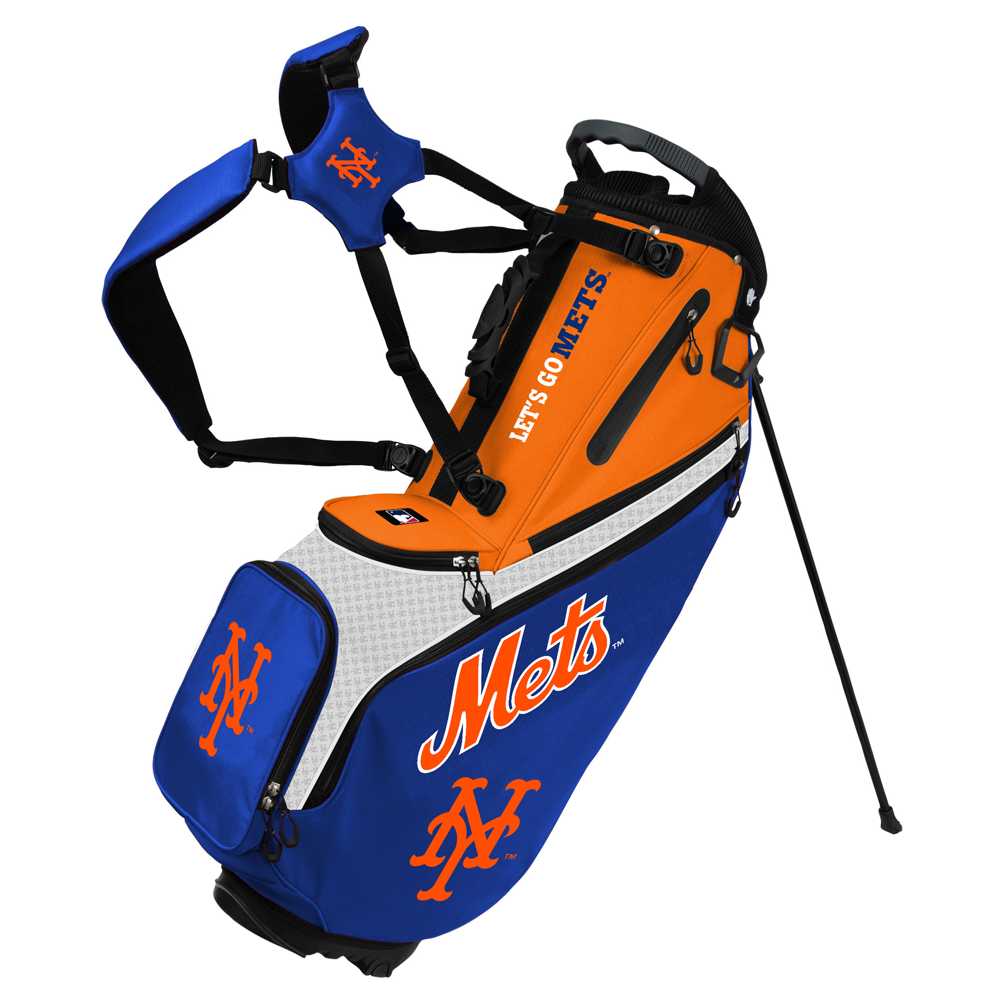 WinCraft New York Mets Back Nine Stand Golf Bag WinCraft New York Mets Back Nine Stand Golf Bag