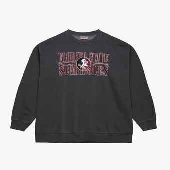 Men's Mitchell & Ness Charcoal Florida State Seminoles Downtown Fleece Sweatshirt