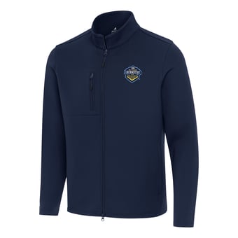 Men's Antigua Navy El Paso Locomotive FC Objection Double-Brushed Full-Zip Jacket