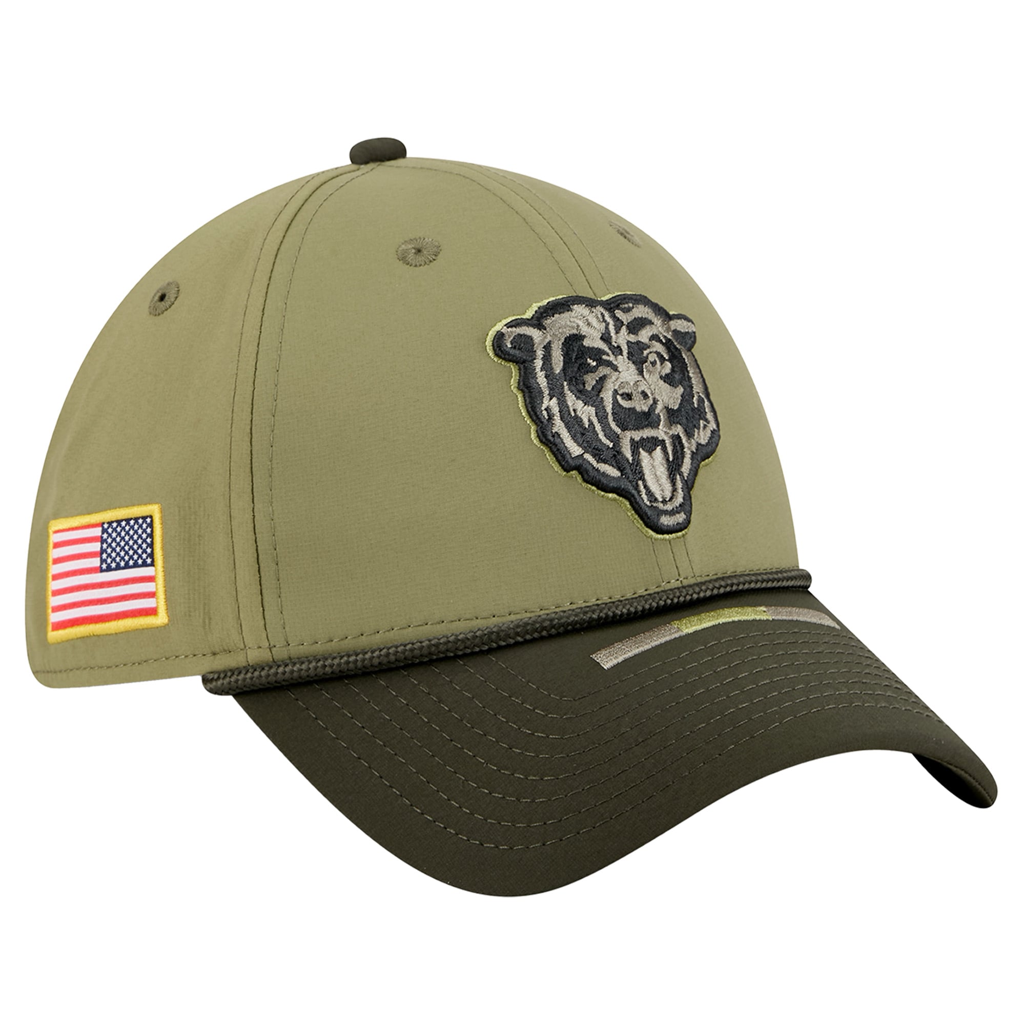 Men's New Era  Green Chicago Bears 2025 Salute to Service 39THIRTY Flex Hat