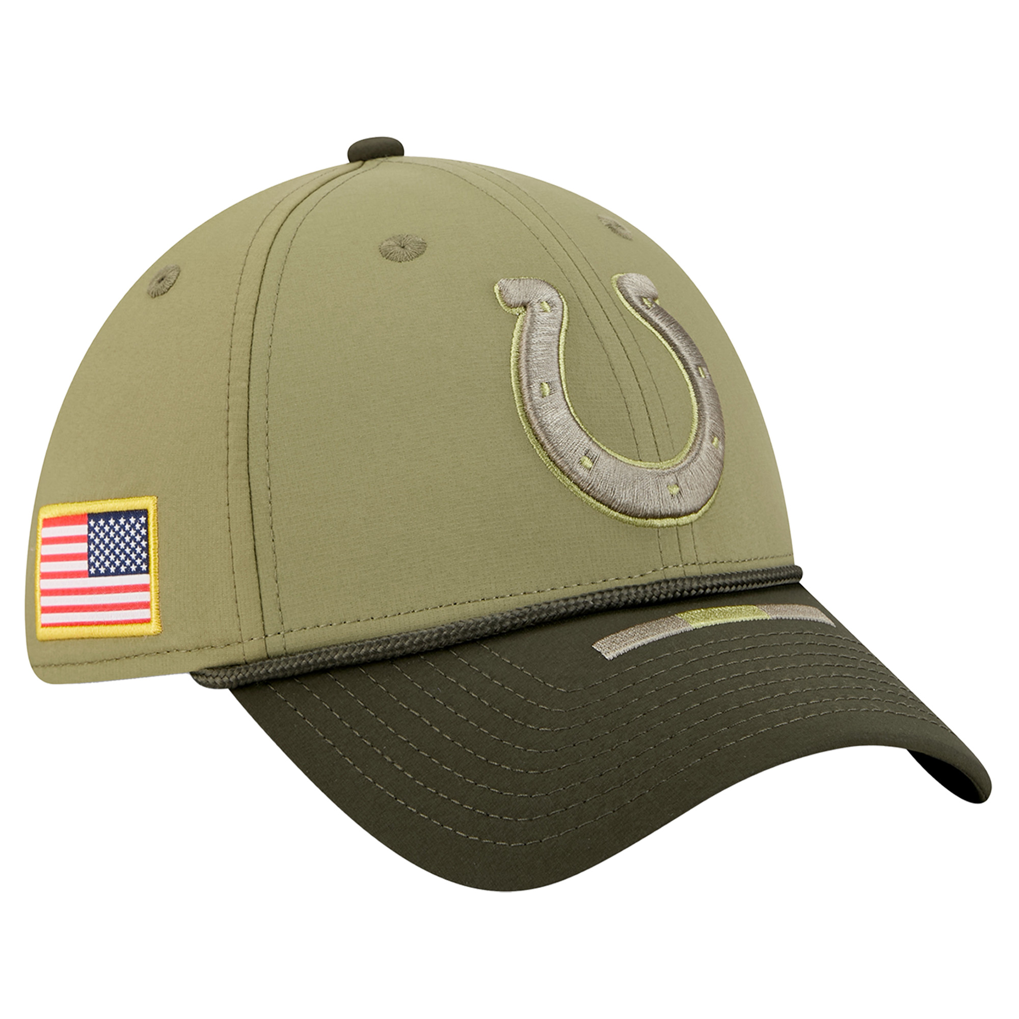 Men's New Era  Green Indianapolis Colts 2025 Salute to Service 39THIRTY Flex Hat