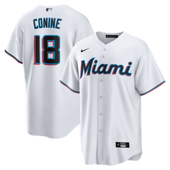 Men's Nike Griffin Conine White Miami Marlins Home Replica Jersey