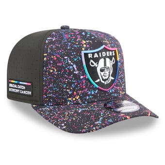 Men's New Era  Black Las Vegas Raiders 2025 NFL Crucial Catch A-Frame 9FIFTY Snapback Hat