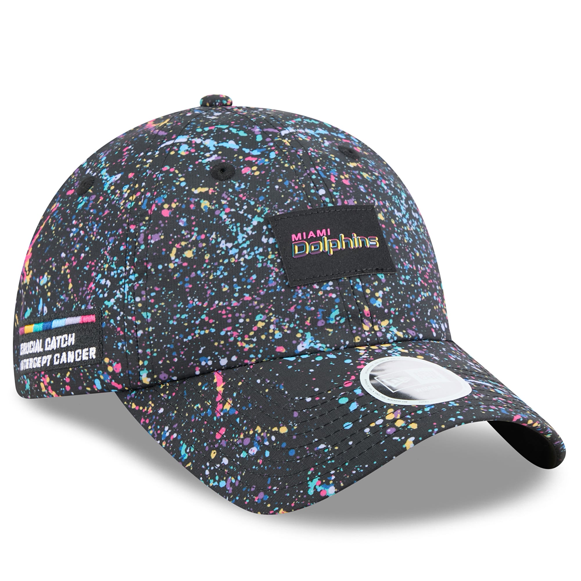 Women’s New Era Black Miami Dolphins 2025 NFL Crucial Catch Pony Tail Adjustable Hat Women’s New Era Black Miami Dolphins 2025 NFL Crucial Catch Pony Tail Adjustable Hat