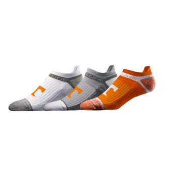 Unisex Strideline Tennessee Volunteers Premium Low 3-Pack Ankle Socks Set