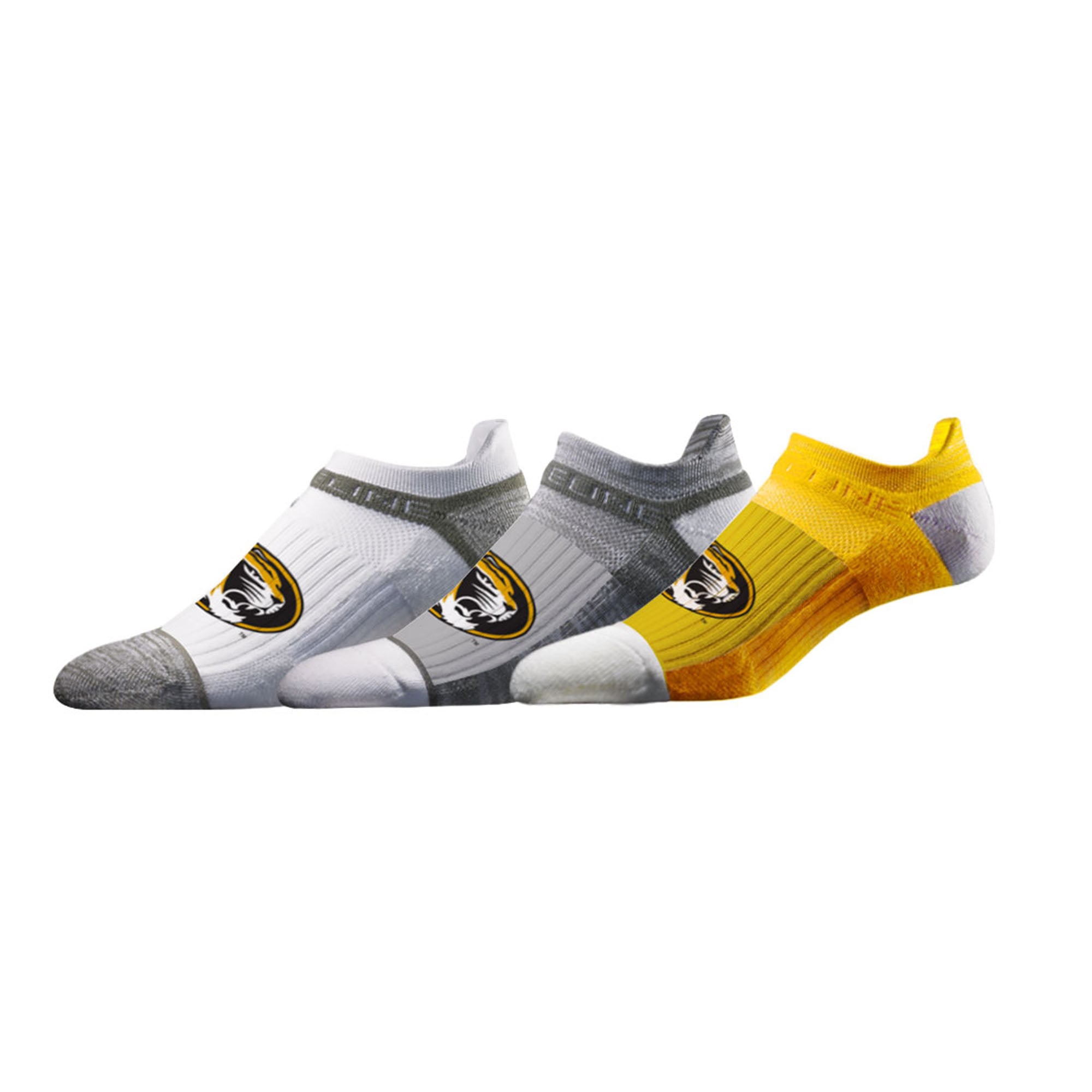 Unisex Strideline Missouri Tigers Premium Low 3-Pack Ankle Socks Set