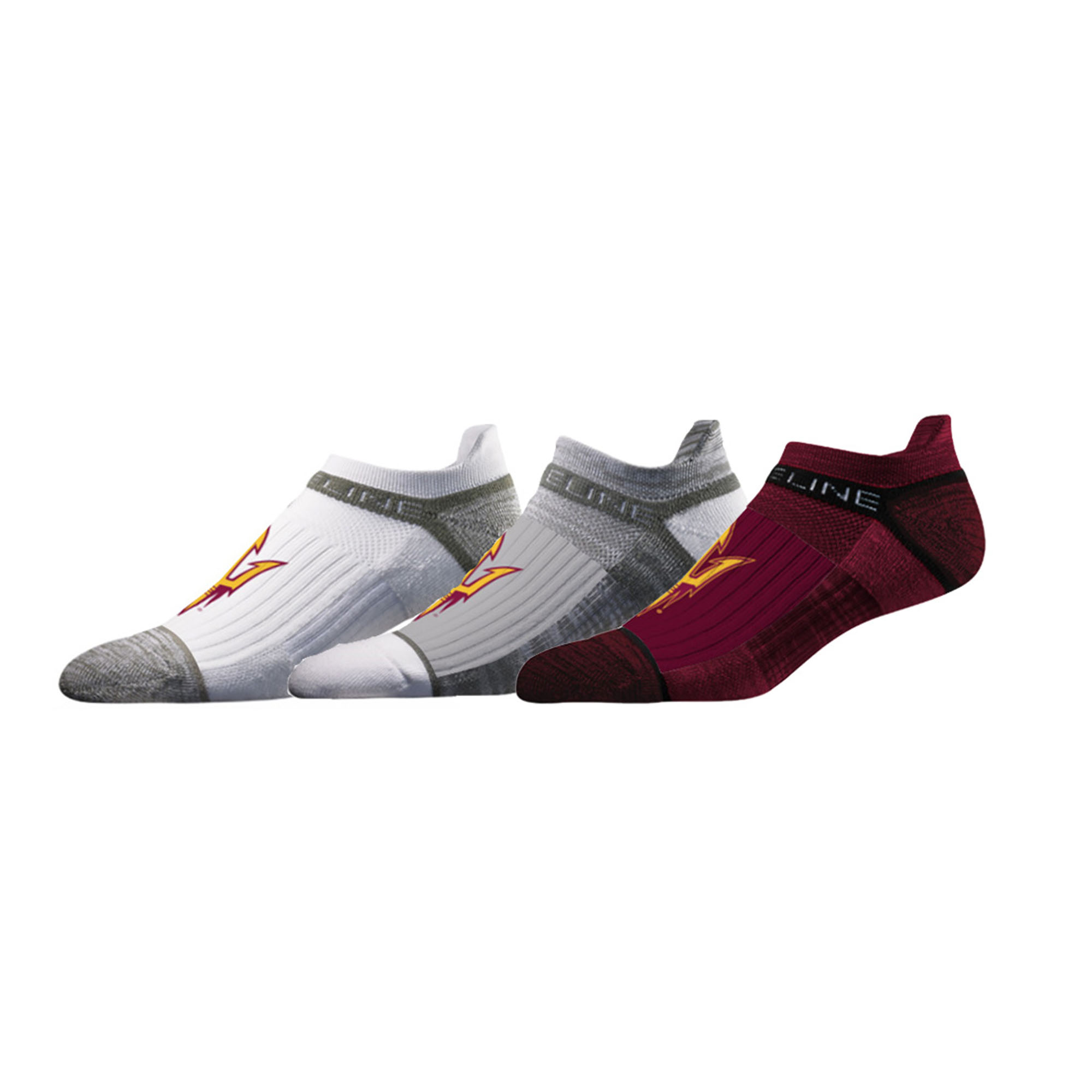 Unisex Strideline Arizona State Sun Devils Premium Low 3-Pack Ankle Socks Set