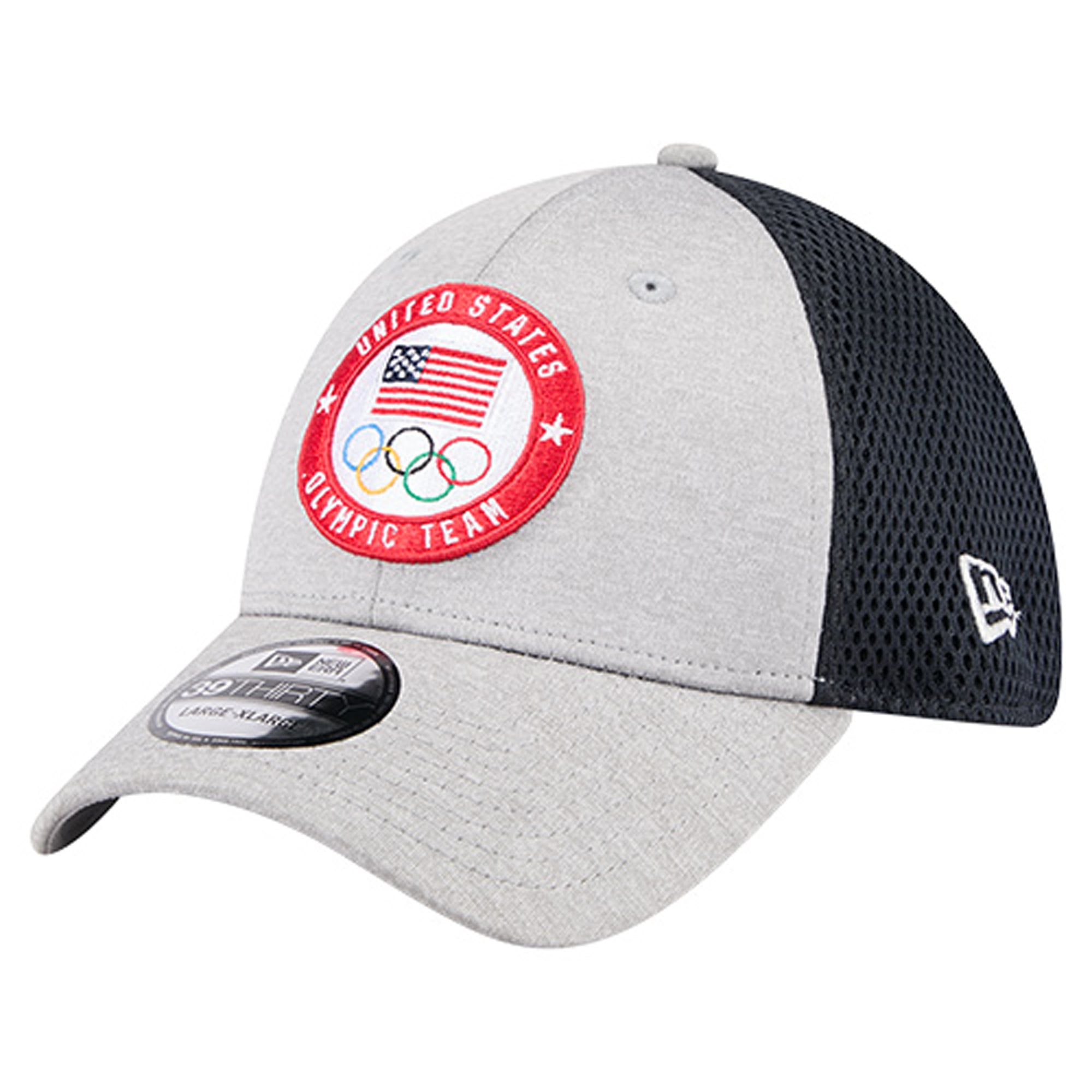 Youth New Era  Gray Team USA Tech 39THIRTY Flex Hat