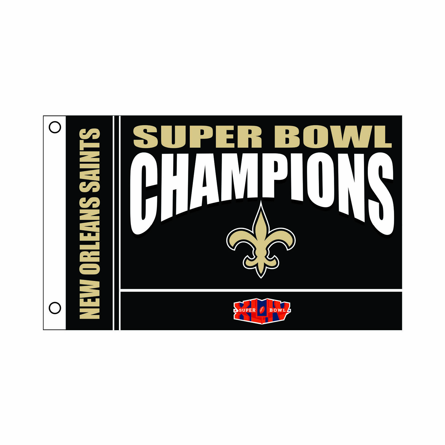 New Orleans Saints 3' x 5' Super Bowl Champions Single-Sided Flag