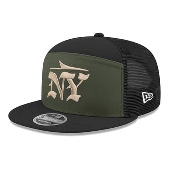 Men's New Era  Black New York Jets Rivalries Collection Team Split Panel 9FIFTY Snapback Hat