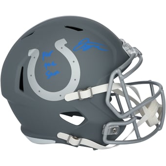 Jonathan Taylor Indianapolis Colts Autographed Riddell 2024 Slate Speed Replica Helmet with "For The Shoe" Inscription