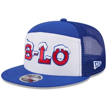 Men's New Era  White Buffalo Bills Rivalries Collection Team Split Panel 9FIFTY Snapback Hat