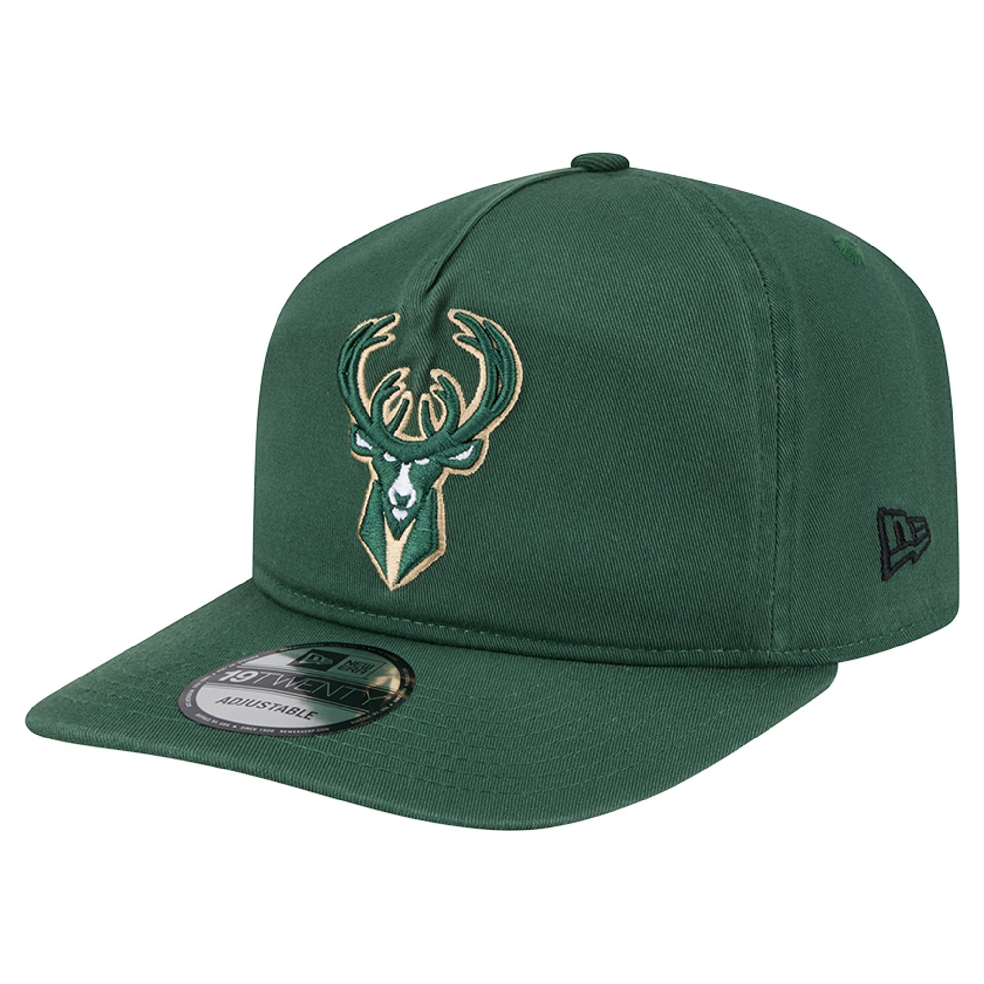 Men's New Era  Hunter Green Milwaukee Bucks Cotton 19TWENTY Adjustable Hat