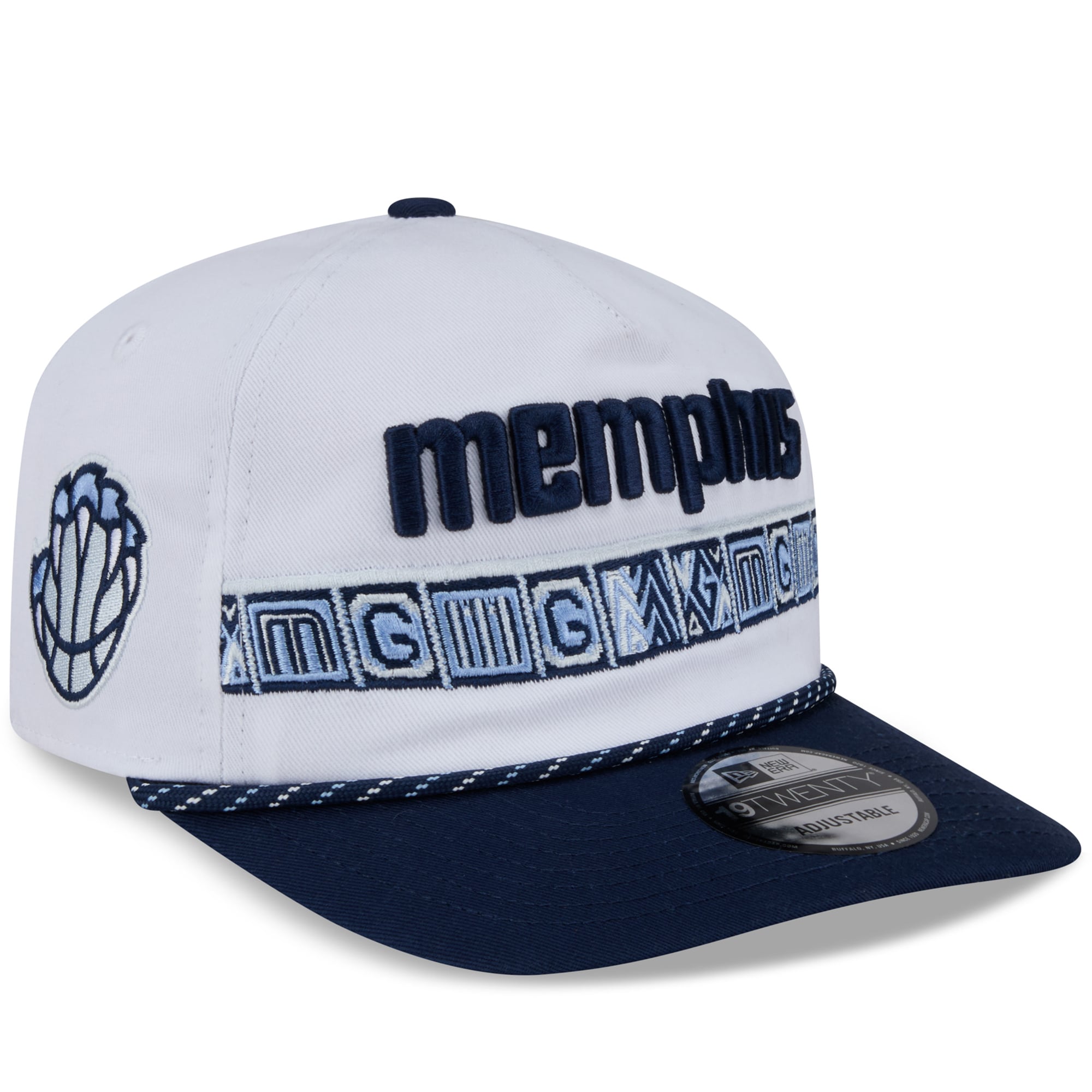 Men's New Era White/Navy Memphis Grizzlies 2025/26 City Edition 19TWENTY Adjustable Hat