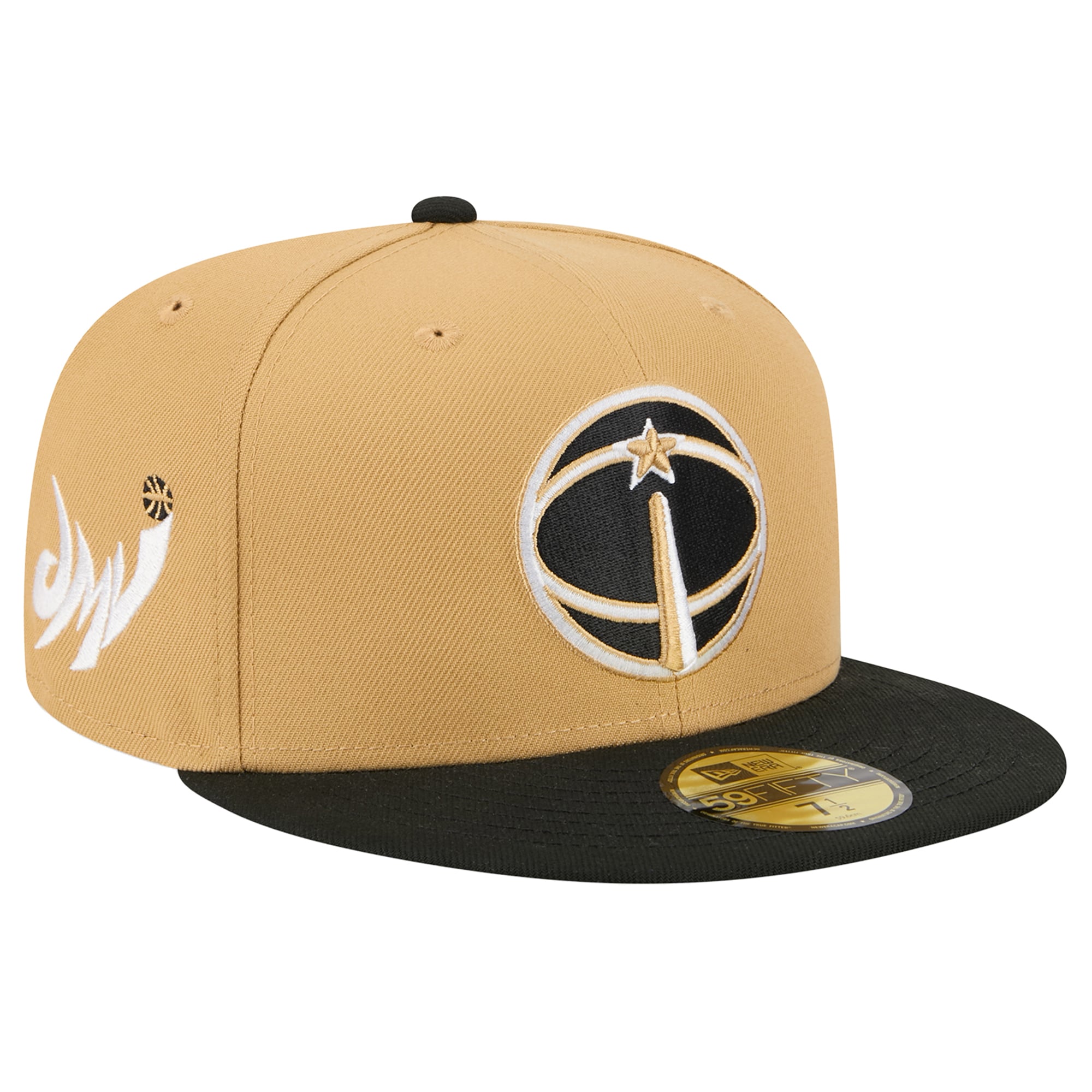 Men's New Era Gold/Black Washington Wizards 2025/26 City Edition 59FIFTY Fitted Hat