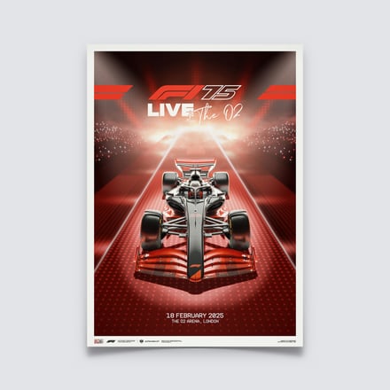 Formula 1 75 Live -O2 Arena London - Event Poster - 2025