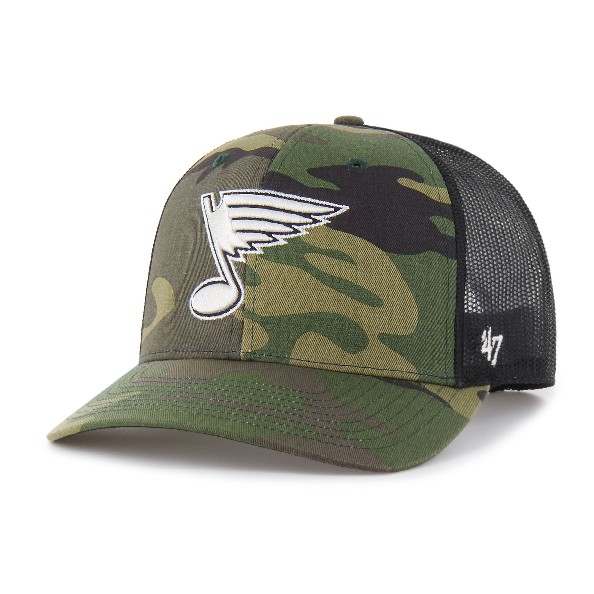 Men's '47  Camo St. Louis Blues Trucker Snapback Hat