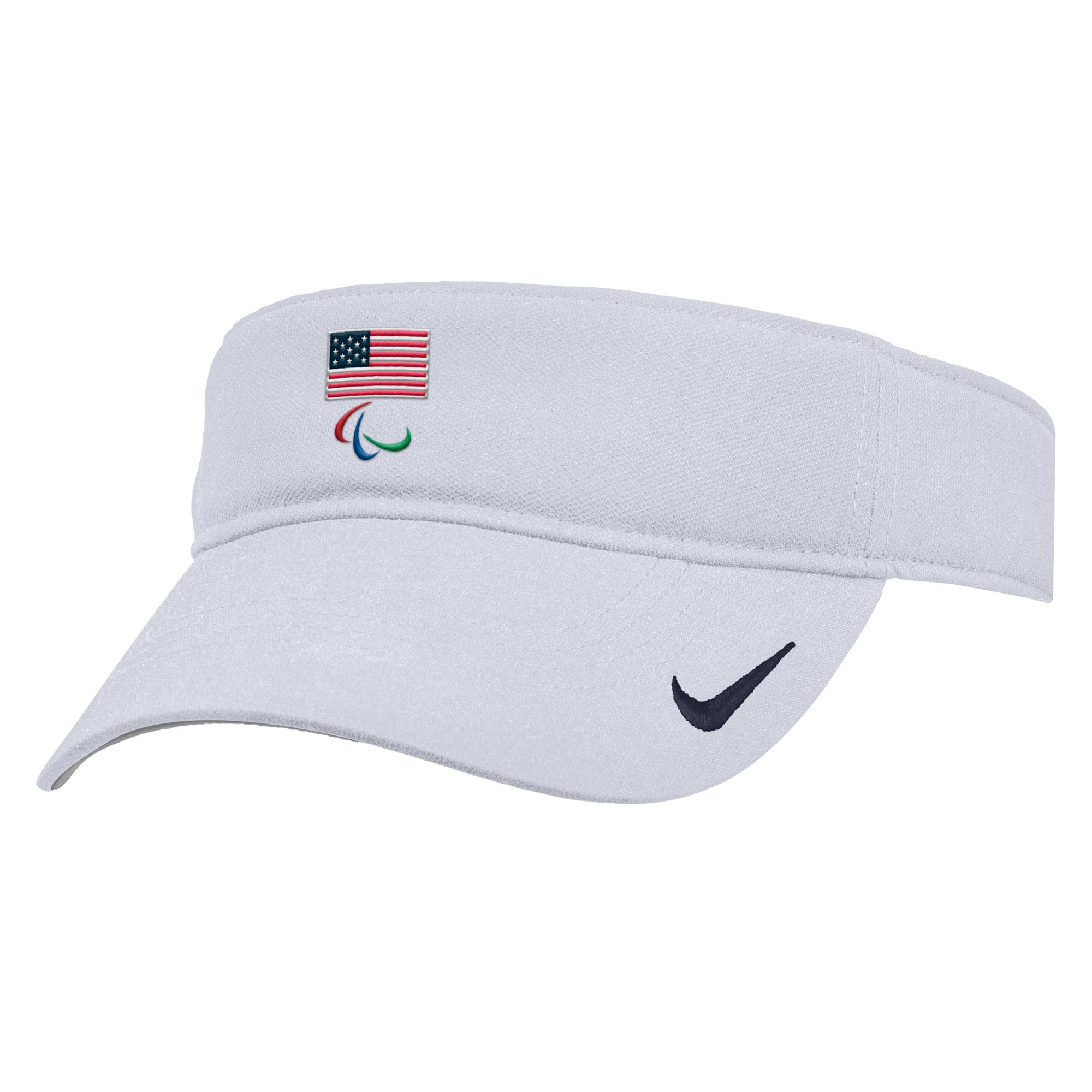 Men's Nike White U.S. Paralympics Ace Performance Adjustable Visor