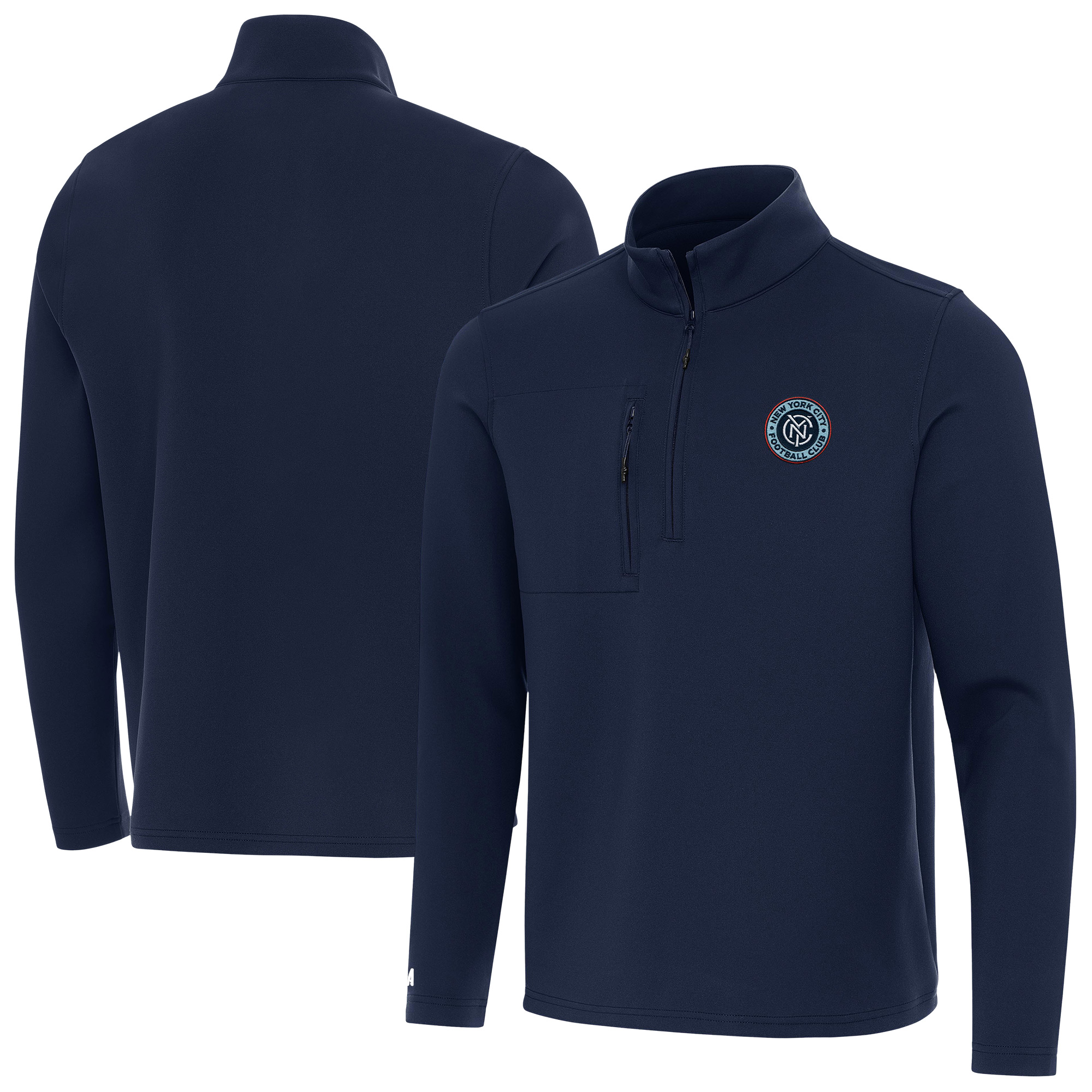 Men’s Antigua Navy New York City FC Insider Quarter-Zip Pullover Men’s Antigua Navy New York City FC Insider Quarter-Zip Pullover