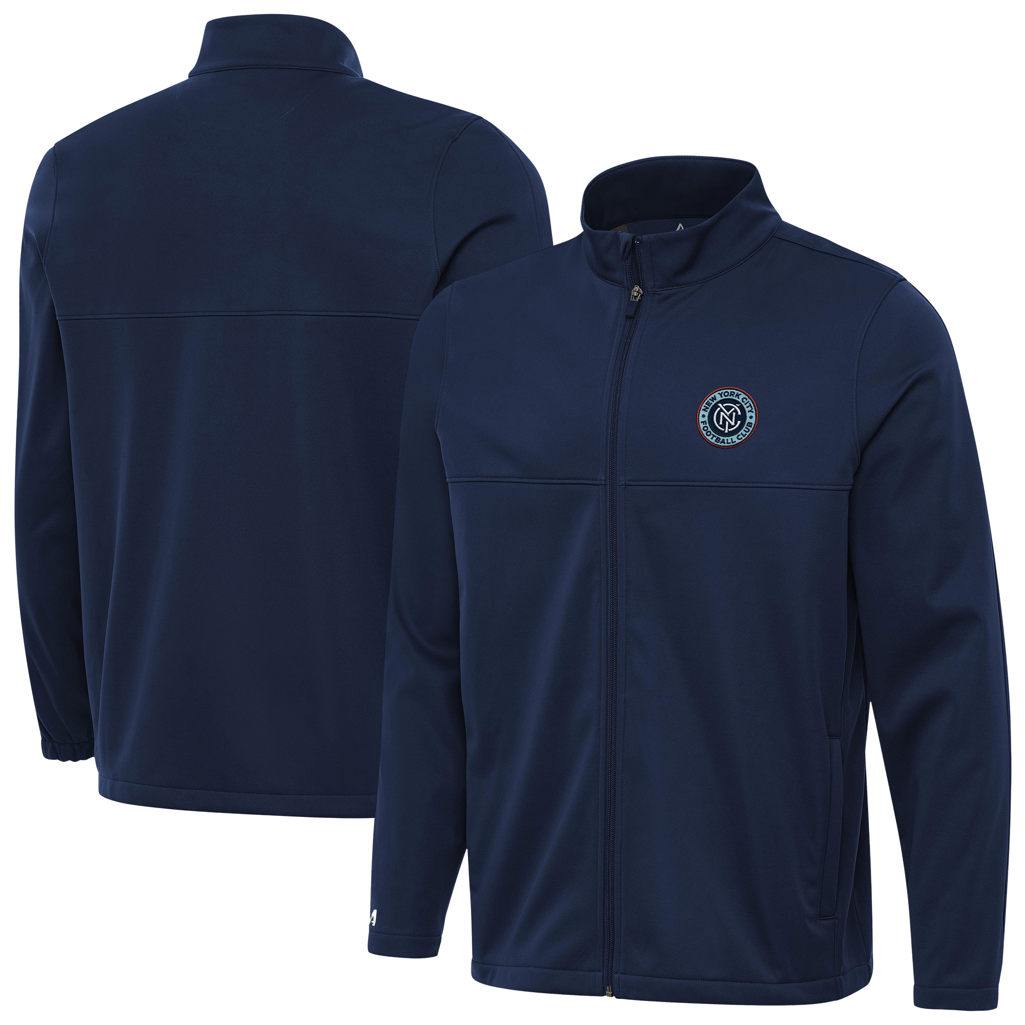 Men’s Antigua Navy New York City FC Links 2 Full-Zip Golf Jacket Men’s Antigua Navy New York City FC Links 2 Full-Zip Golf Jacket