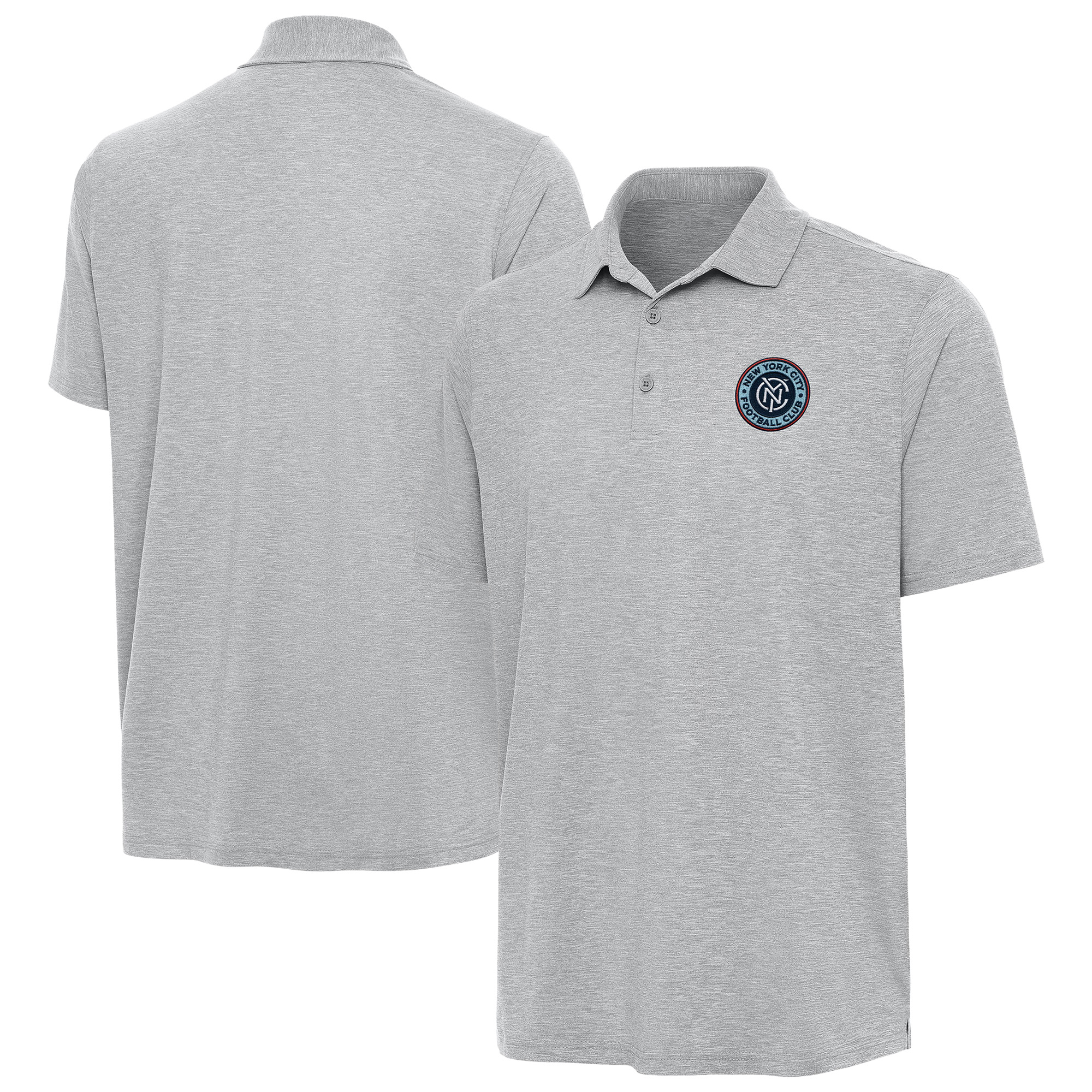 Men’s Antigua Heather Gray New York City FC Par 3 Polo Men’s Antigua Heather Gray New York City FC Par 3 Polo
