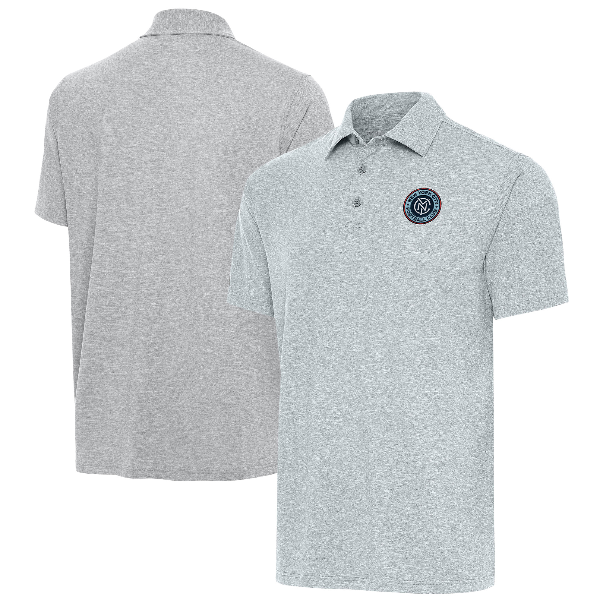 Men’s Antigua Heather Gray New York City FC Par 3 Polo Men’s Antigua Heather Gray New York City FC Par 3 Polo