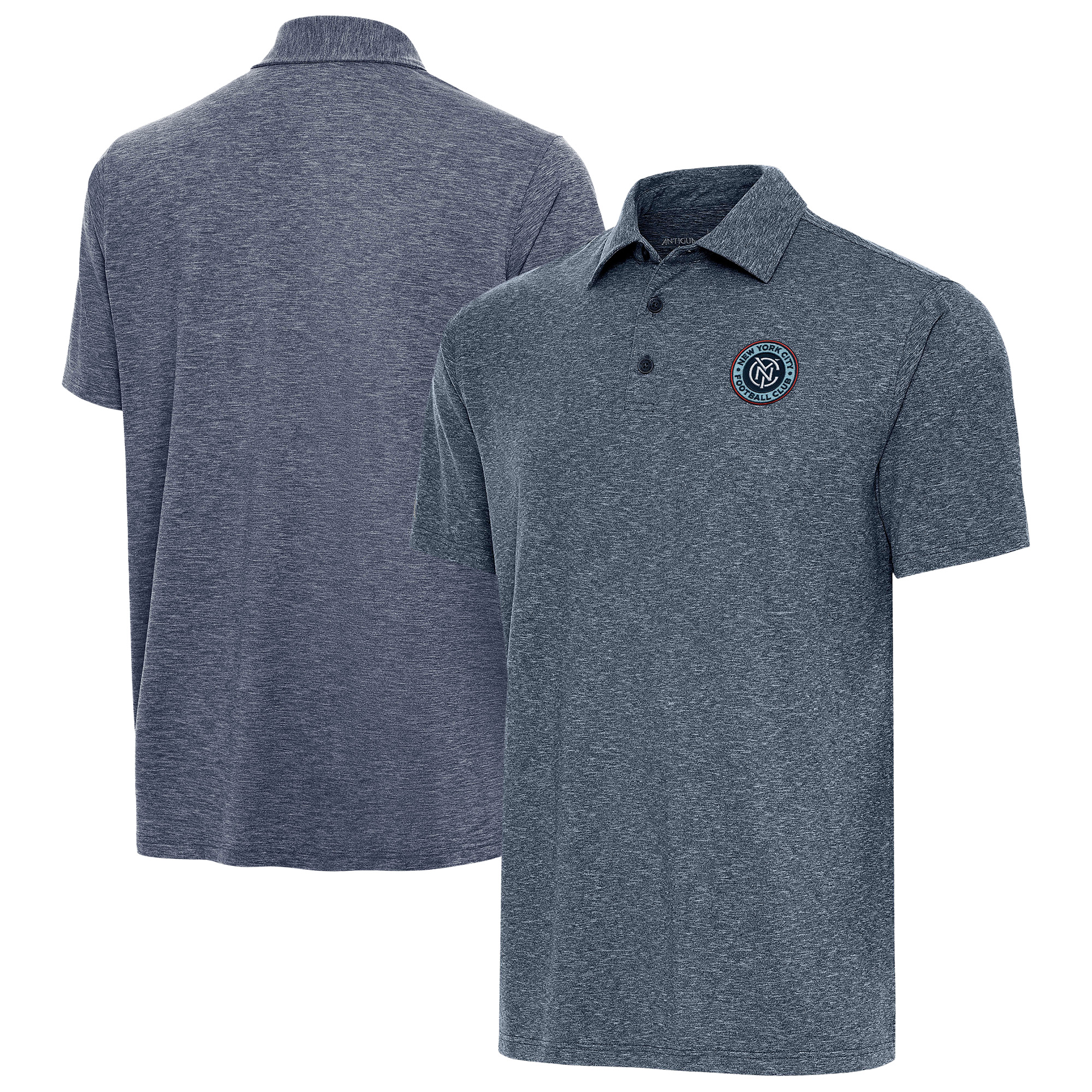 Men’s Antigua Heather Navy New York City FC Par 3 Polo Men’s Antigua Heather Navy New York City FC Par 3 Polo