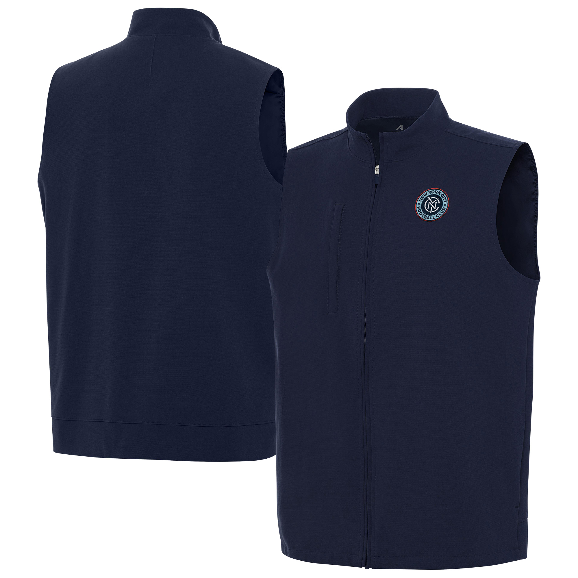 Men’s Antigua Navy New York City FC Regard Full-Zip Vest Men’s Antigua Navy New York City FC Regard Full-Zip Vest