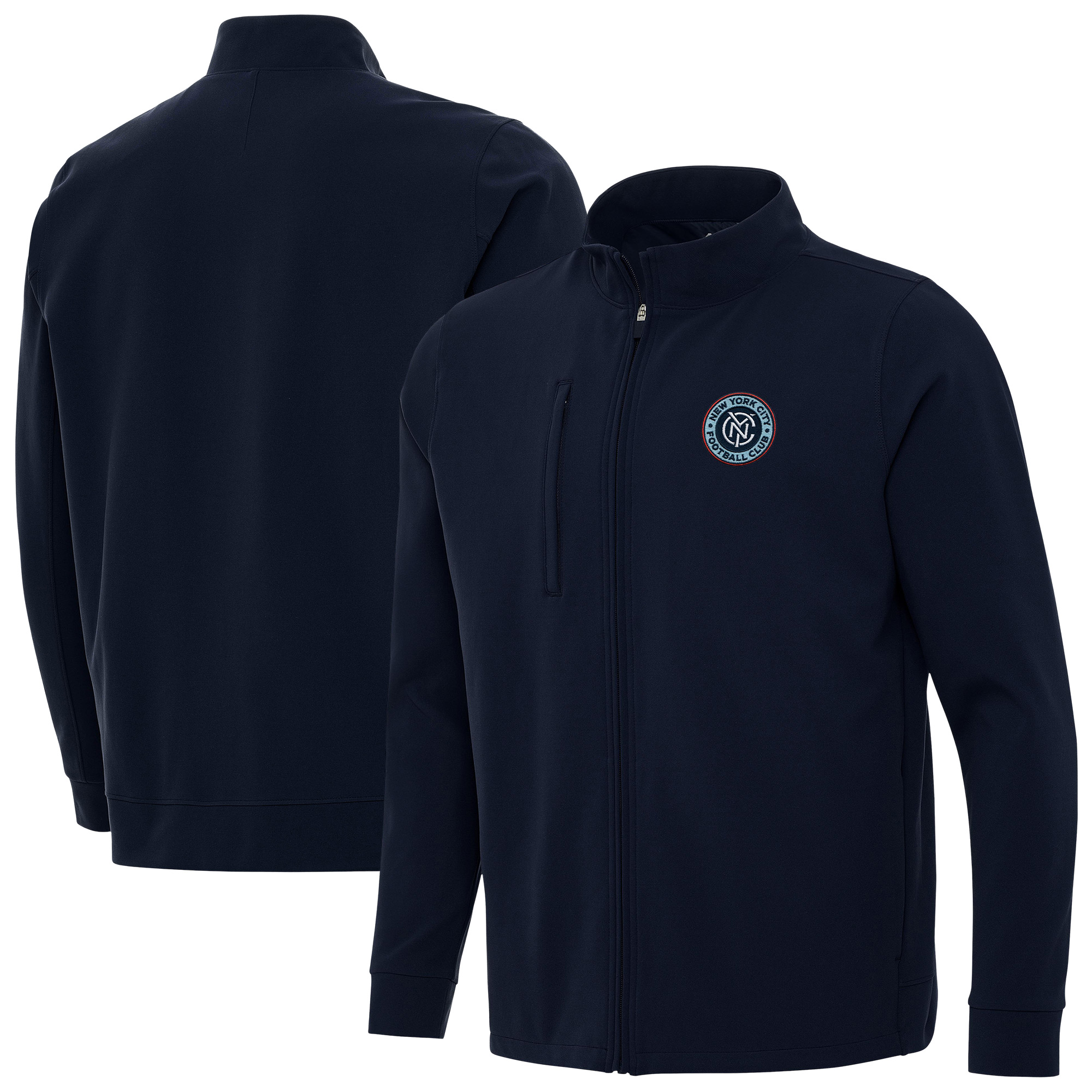 Men’s Antigua Navy New York City FC Regard Full-Zip Jacket Men’s Antigua Navy New York City FC Regard Full-Zip Jacket