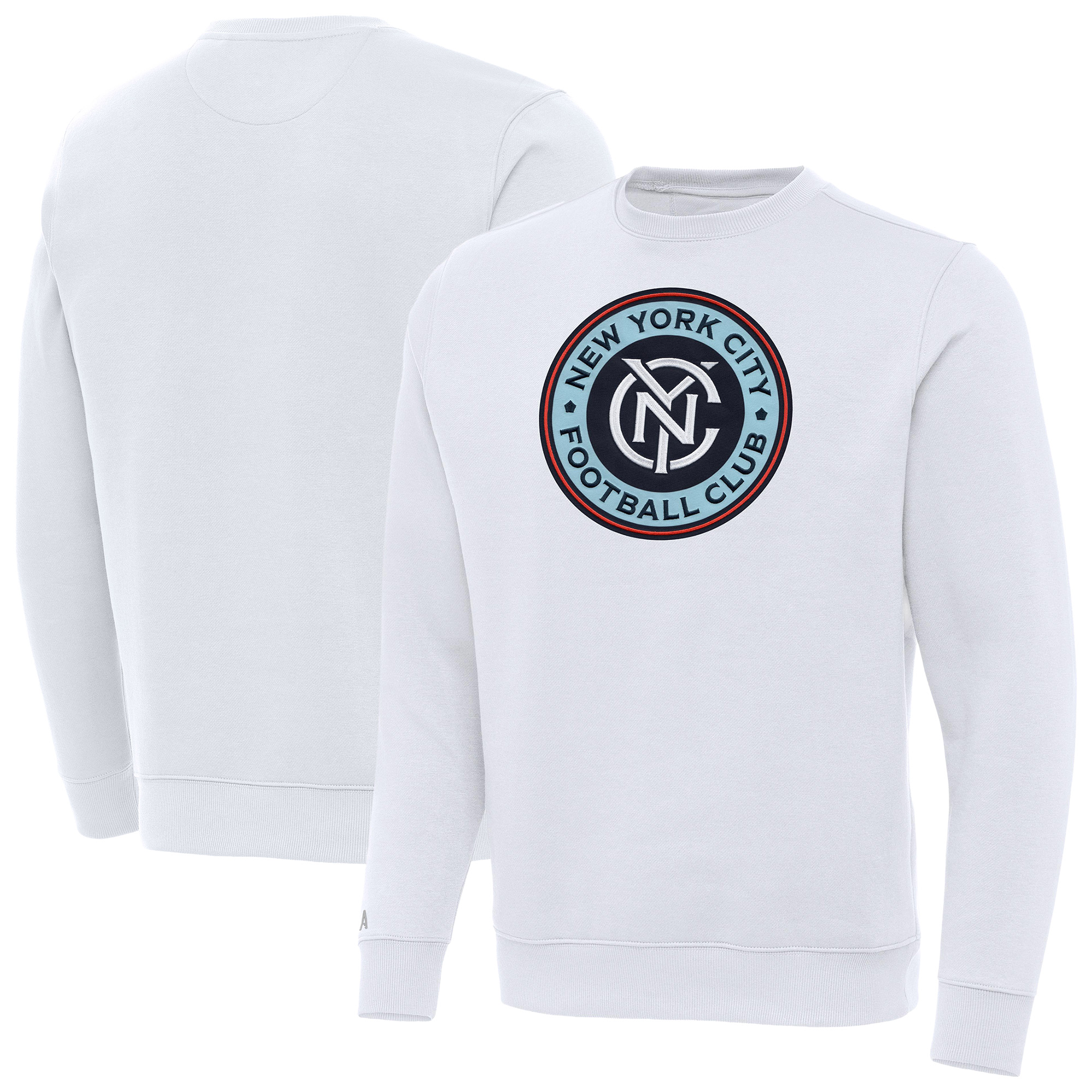 Men’s Antigua White New York City FC Victory Pullover Sweatshirt Men’s Antigua White New York City FC Victory Pullover Sweatshirt