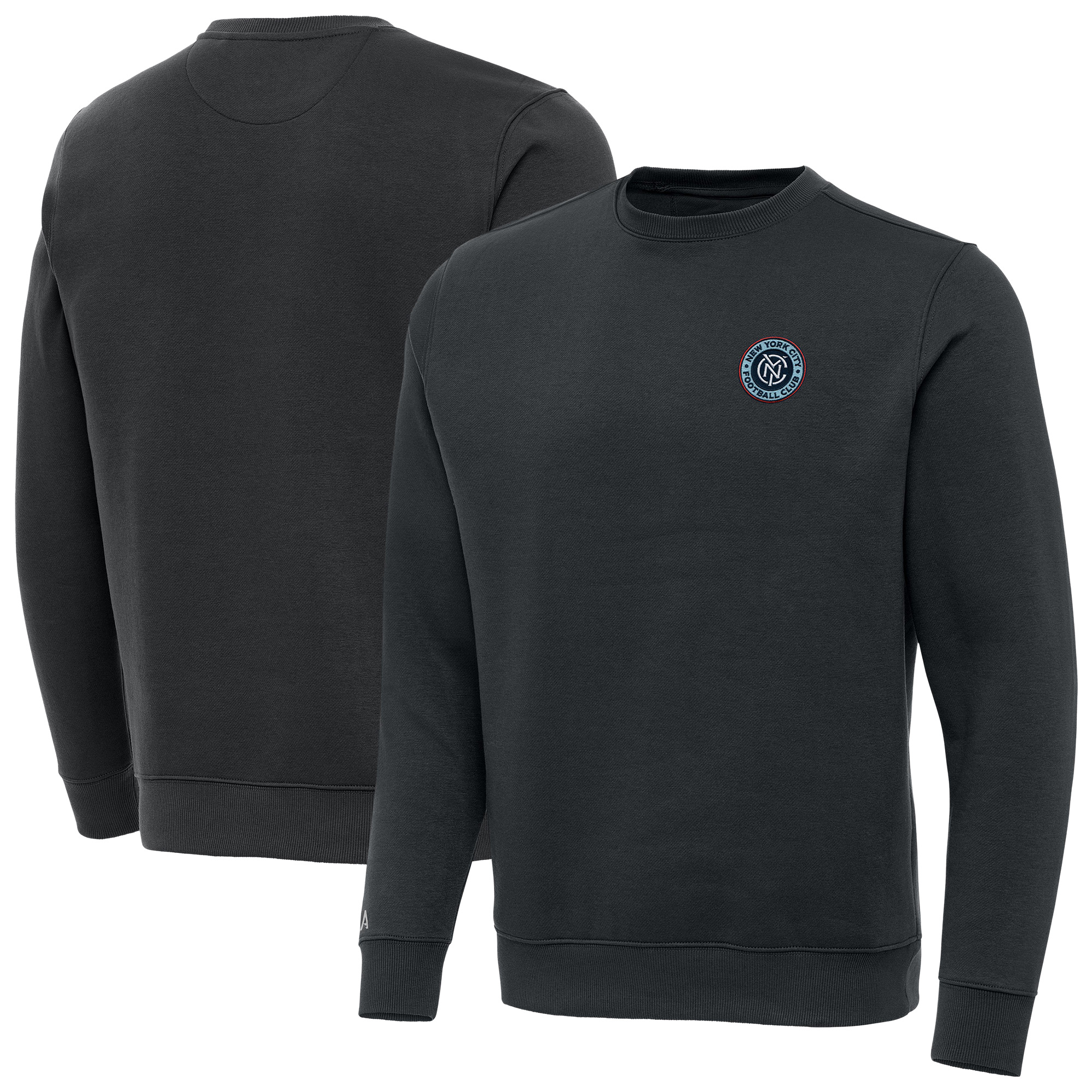 Men’s Antigua Charcoal New York City FC Victory Pullover Sweatshirt Men’s Antigua Charcoal New York City FC Victory Pullover Sweatshirt