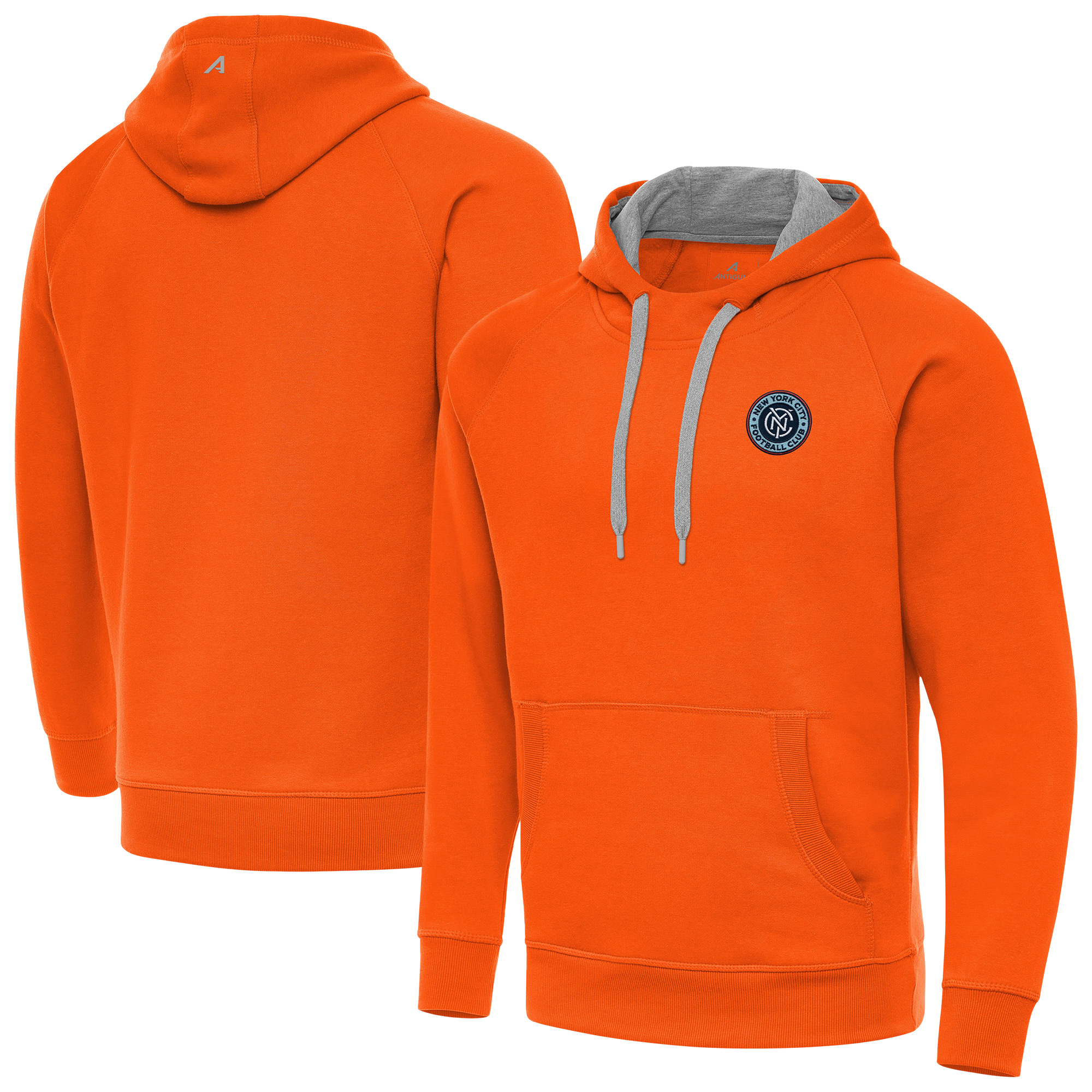 Men’s Antigua Orange New York City FC Victory Fleece Raglan Pullover Hoodie Men’s Antigua Orange New York City FC Victory Fleece Raglan Pullover Hoodie
