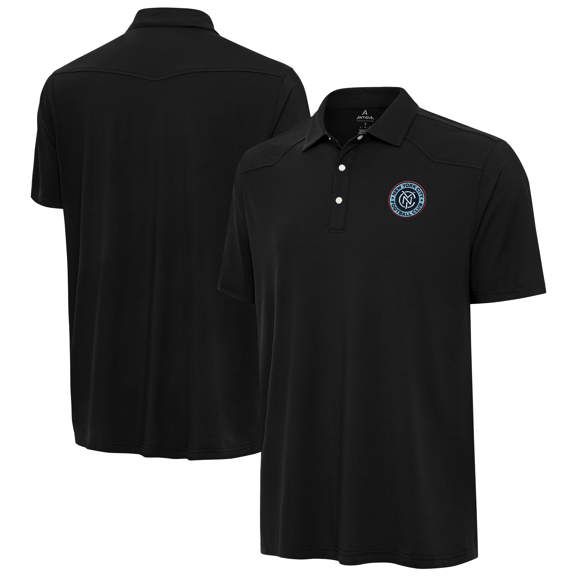 Men’s Antigua Black New York City FC Western Polo Men’s Antigua Black New York City FC Western Polo