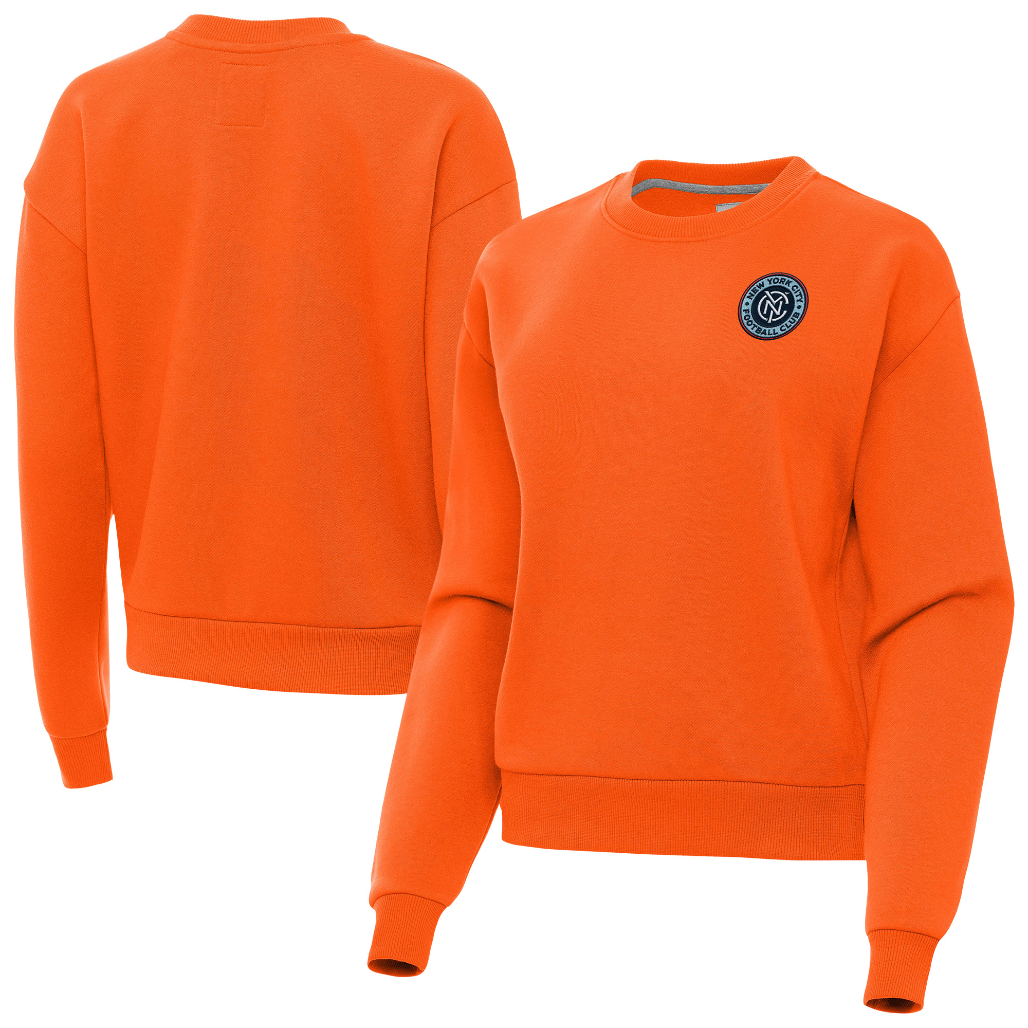 Women’s Antigua Orange New York City FC Victory Pullover Sweatshirt Women’s Antigua Orange New York City FC Victory Pullover Sweatshirt