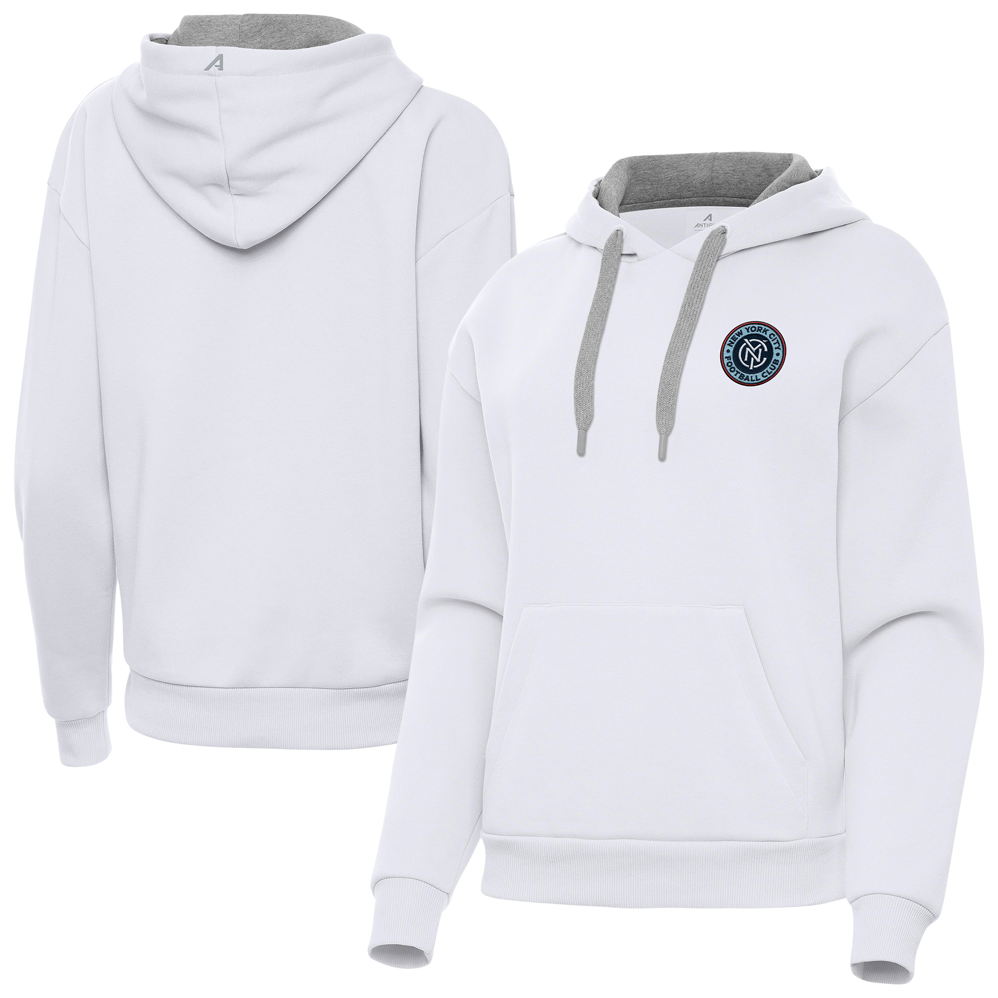 Women's Antigua White New York City FC Victory Pullover Hoodie