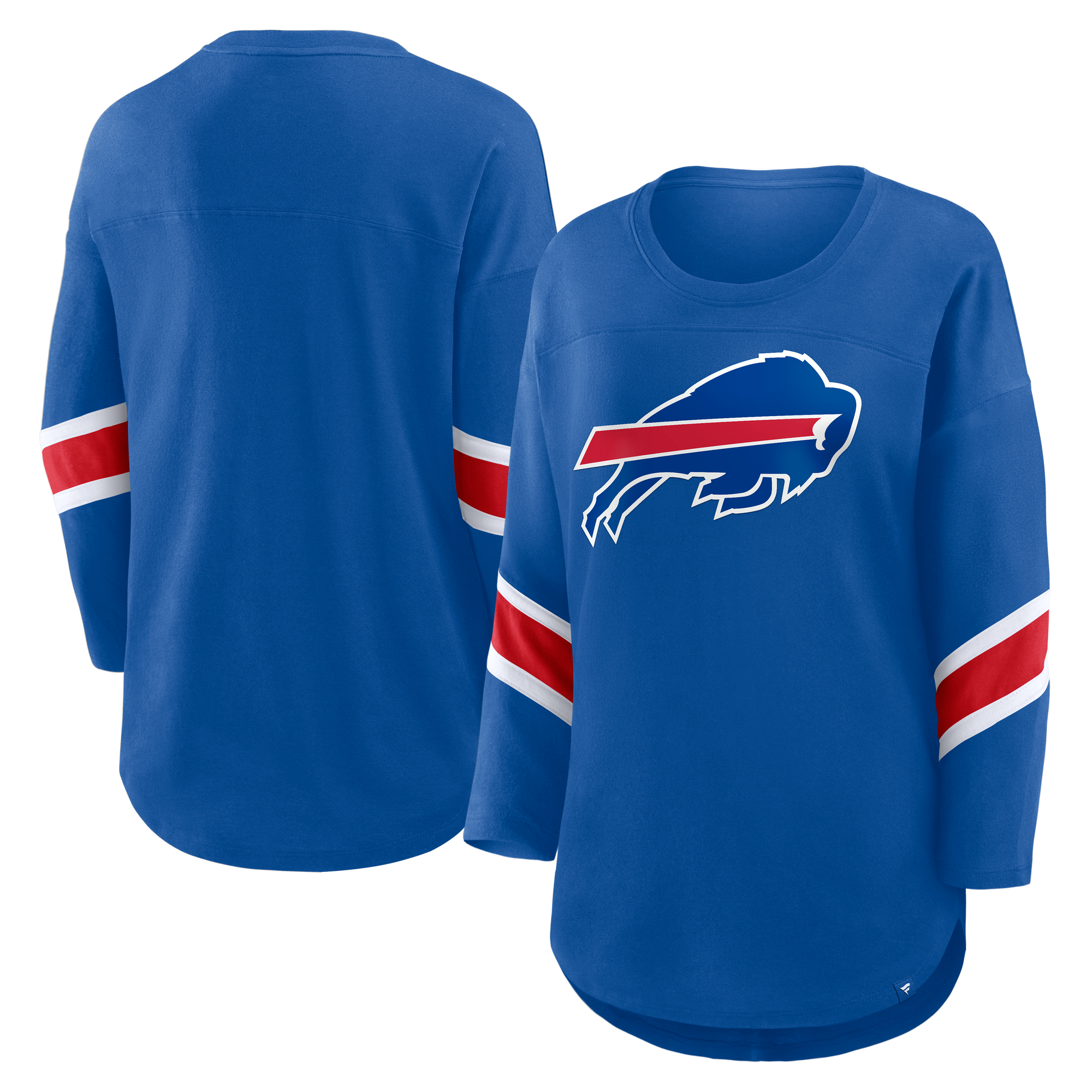 Women's Fanatics Royal Buffalo Bills Plus Size Redzone 3/4-Sleeve Scoop Neck T-Shirt