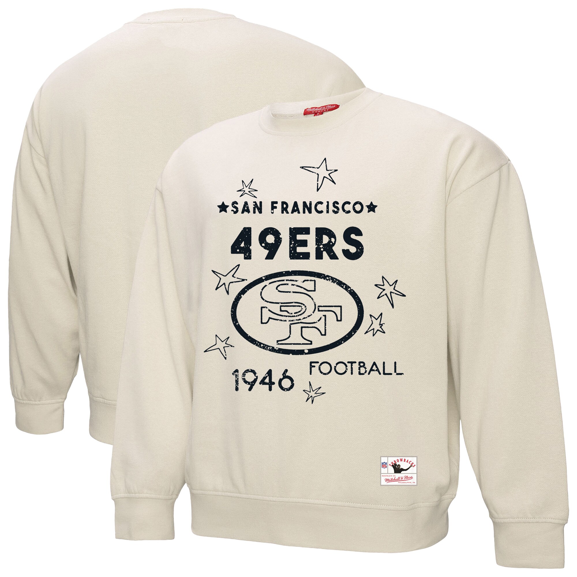 Women’s Mitchell & Ness Cream San Francisco 49ers Plus Size Shooting Star Sweatshirt Women’s Mitchell & Ness Cream San Francisco 49ers Plus Size Shooting Star Sweatshirt
