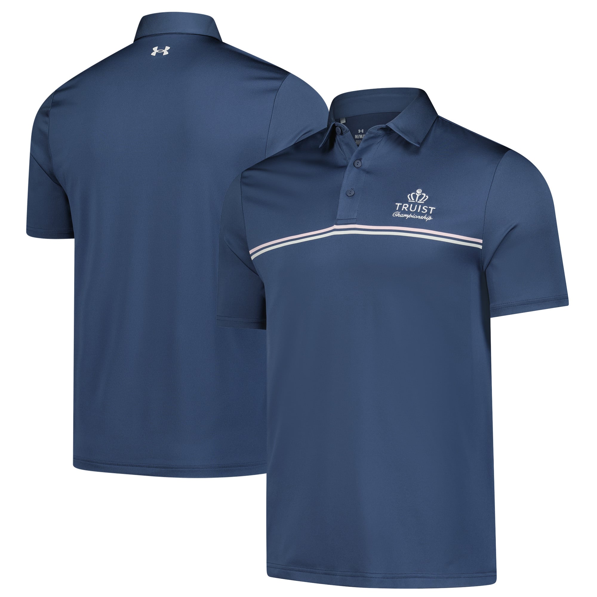 Men's Under Armour  Blue Truist Championship Performance Drive Chest Stripe Polo