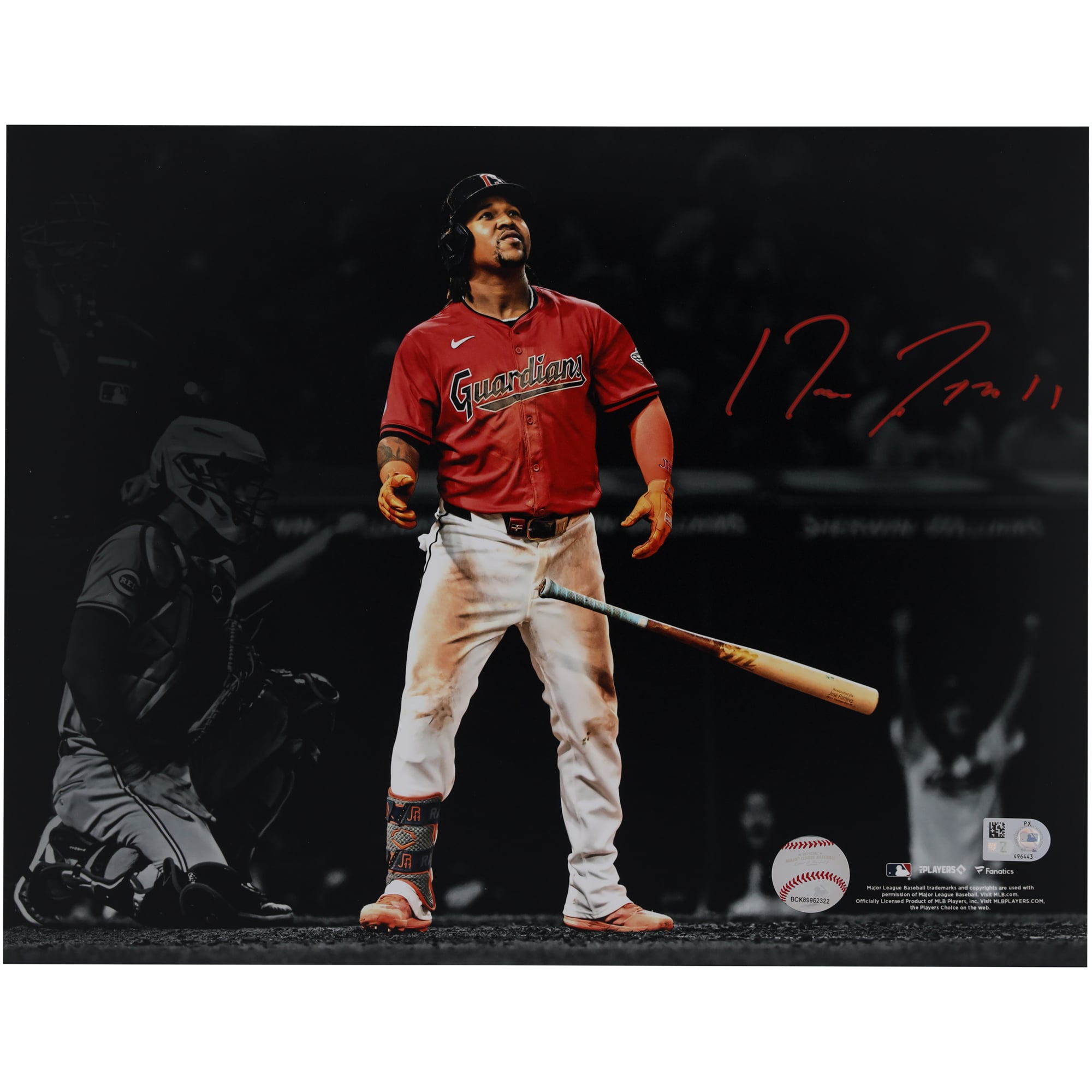Jose Ramirez Cleveland Guardians Autographed 11" x 14" Home Run Spotlight Photograph