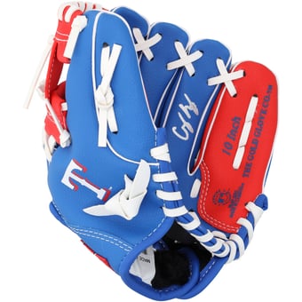 Corey Seager Texas Rangers Autographed Rawlings 10" Collectible Team Logo Glove